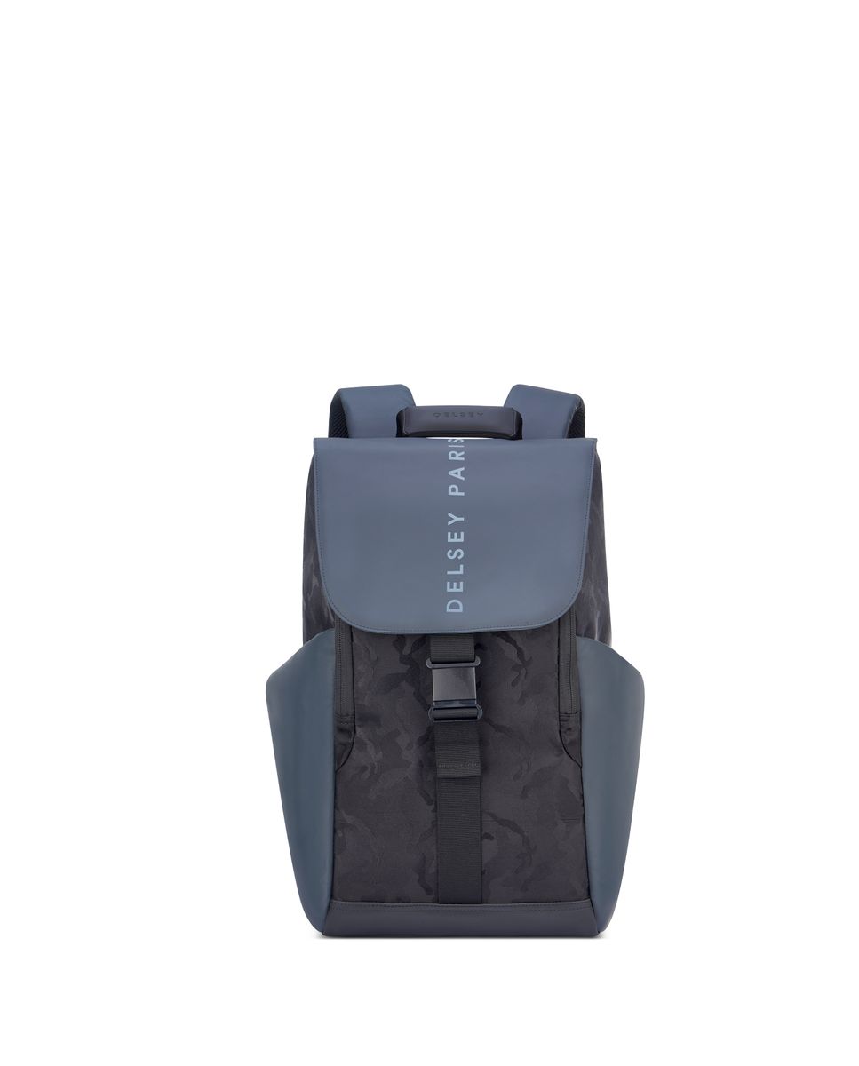 Mochila Securflap en textil compatible con sistema trolley - Delsey Paris - Gris oscuro Gris oscuro-1