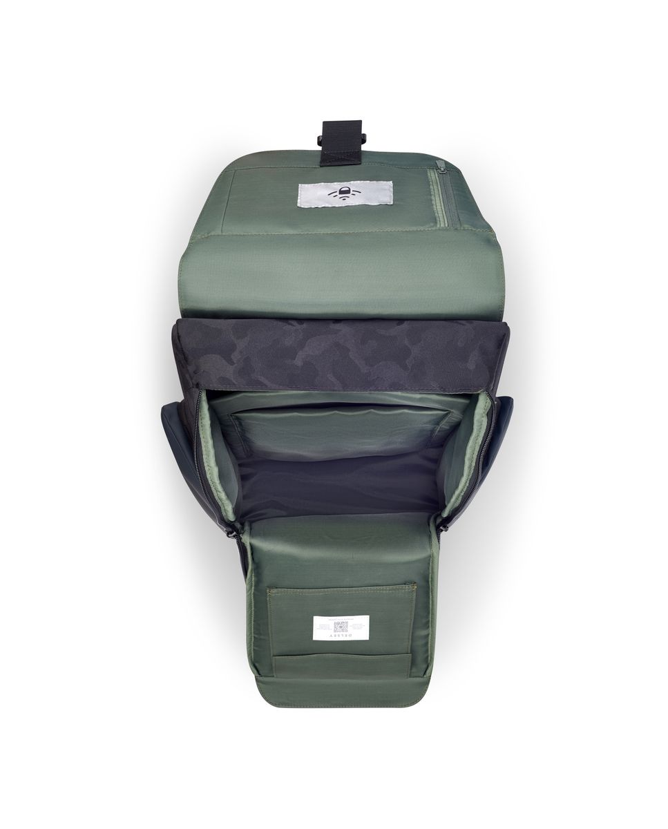 Mochila Securflap en textil compatible con sistema trolley - Delsey Paris - Gris oscuro Gris oscuro-3