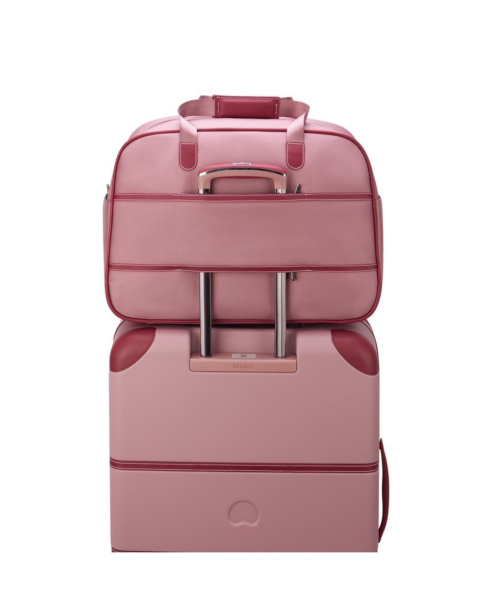 Bolsa de viaje chatelet air 2.0 textil compatible con sistema trolley - Delsey Paris - Rojo cereza Rojo cereza-5