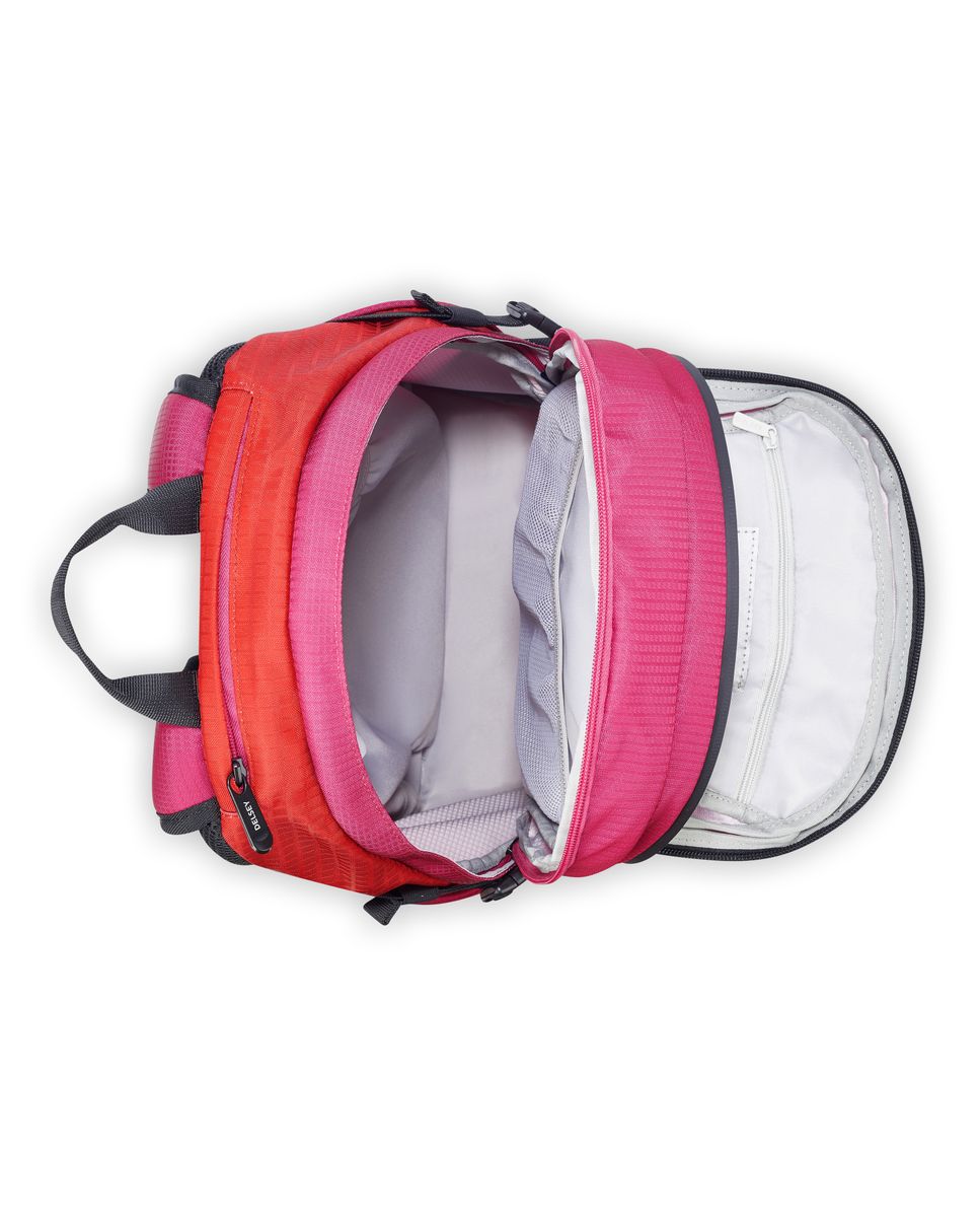 Mochila nomade con agarre en pecho y cintura - Delsey Paris - Rosa Rosa-3
