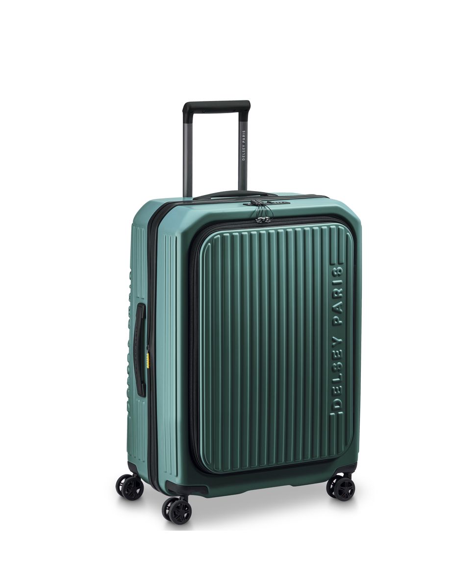 Maleta mediana expandible securitime zip rígida con capacidad de 73 l - Delsey Paris - Verde oscuro Verde oscuro-3