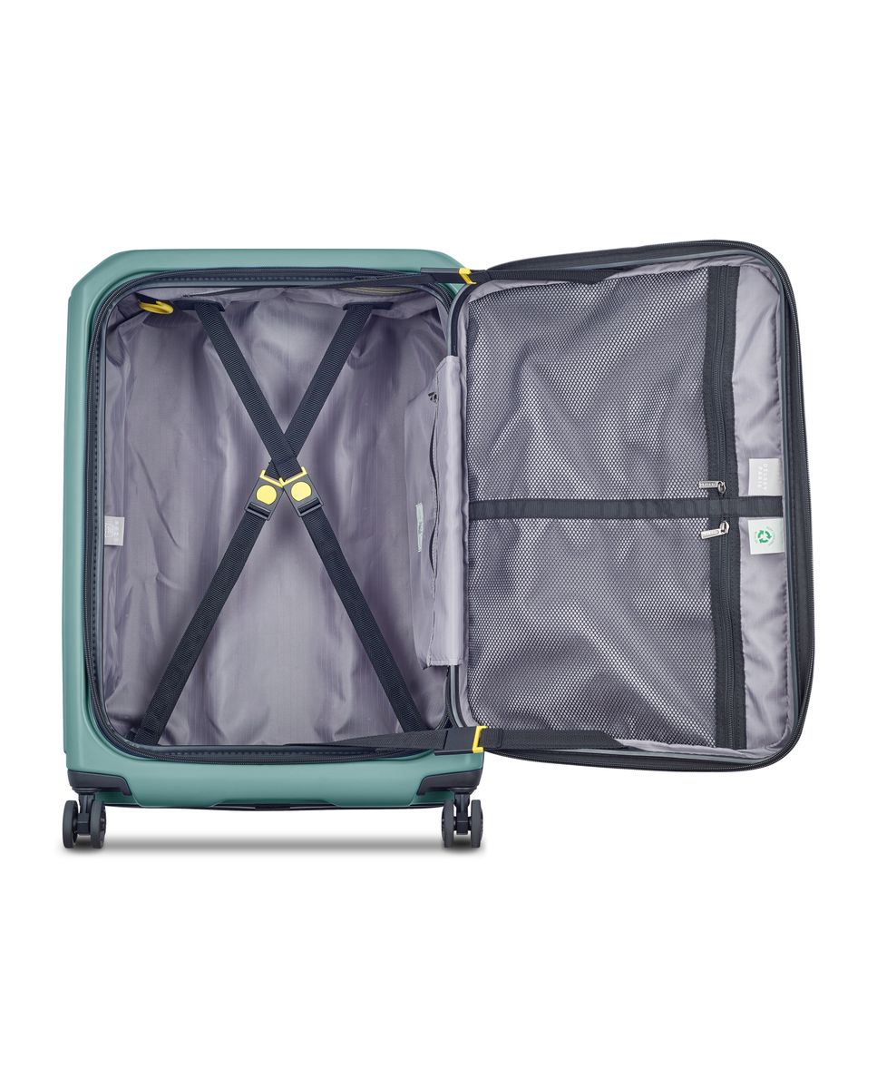 Maleta mediana expandible securitime zip rígida con capacidad de 73 l - Delsey Paris - Verde oscuro Verde oscuro-4