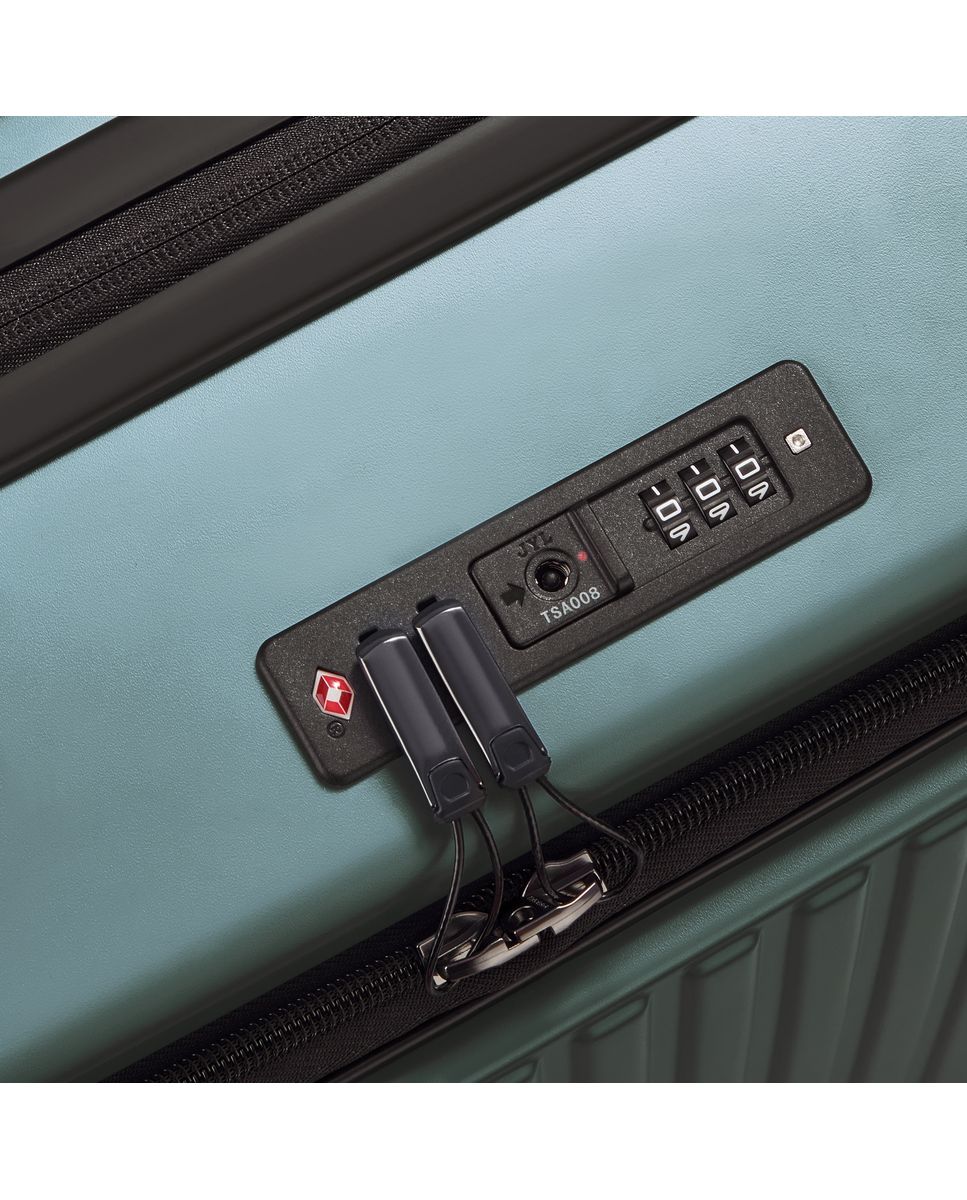 Maleta mediana expandible securitime zip rígida con capacidad de 73 l - Delsey Paris - Verde oscuro Verde oscuro-6