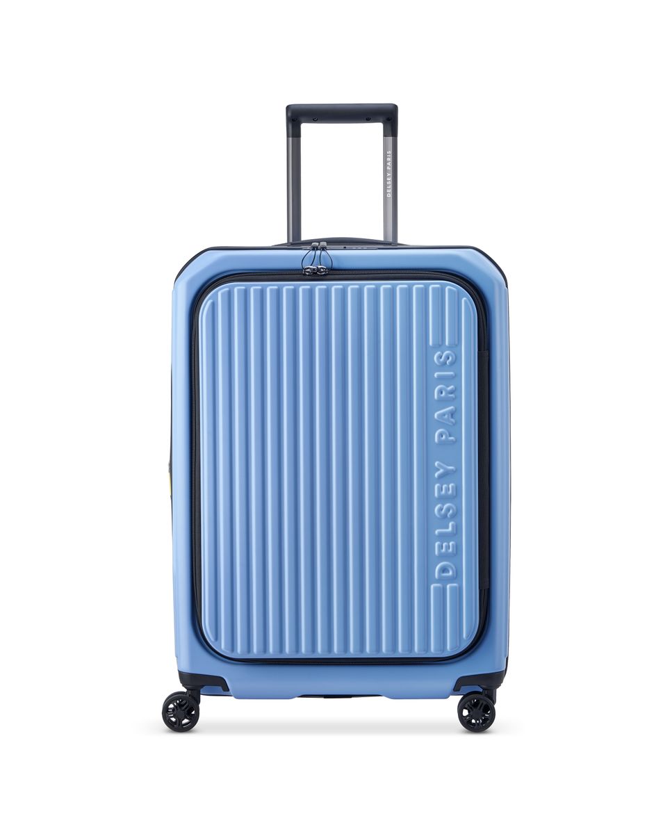 Maleta mediana expandible securitime zip rígida con capacidad de 73 l - Delsey Paris - Azul claro Azul claro-1