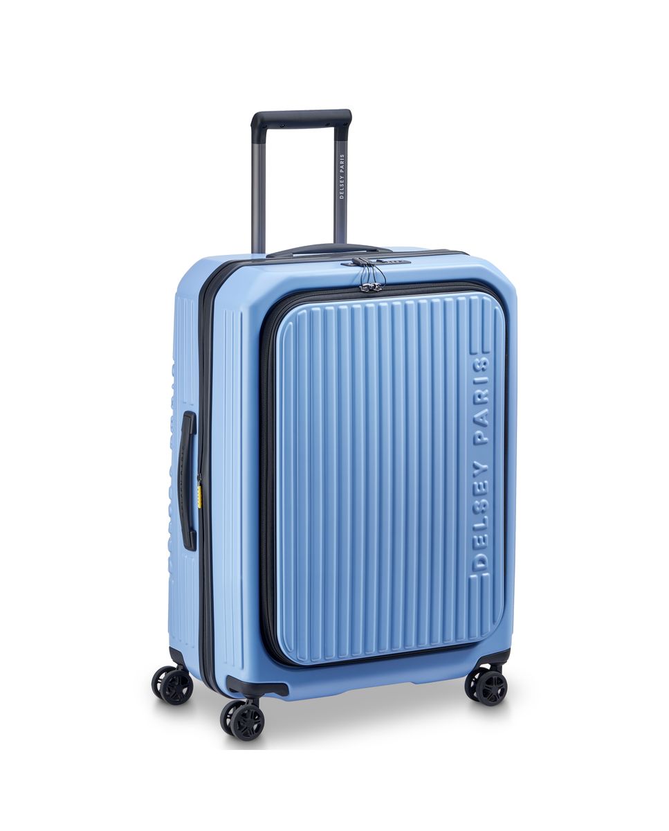 Maleta mediana expandible securitime zip rígida con capacidad de 73 l - Delsey Paris - Azul claro Azul claro-3
