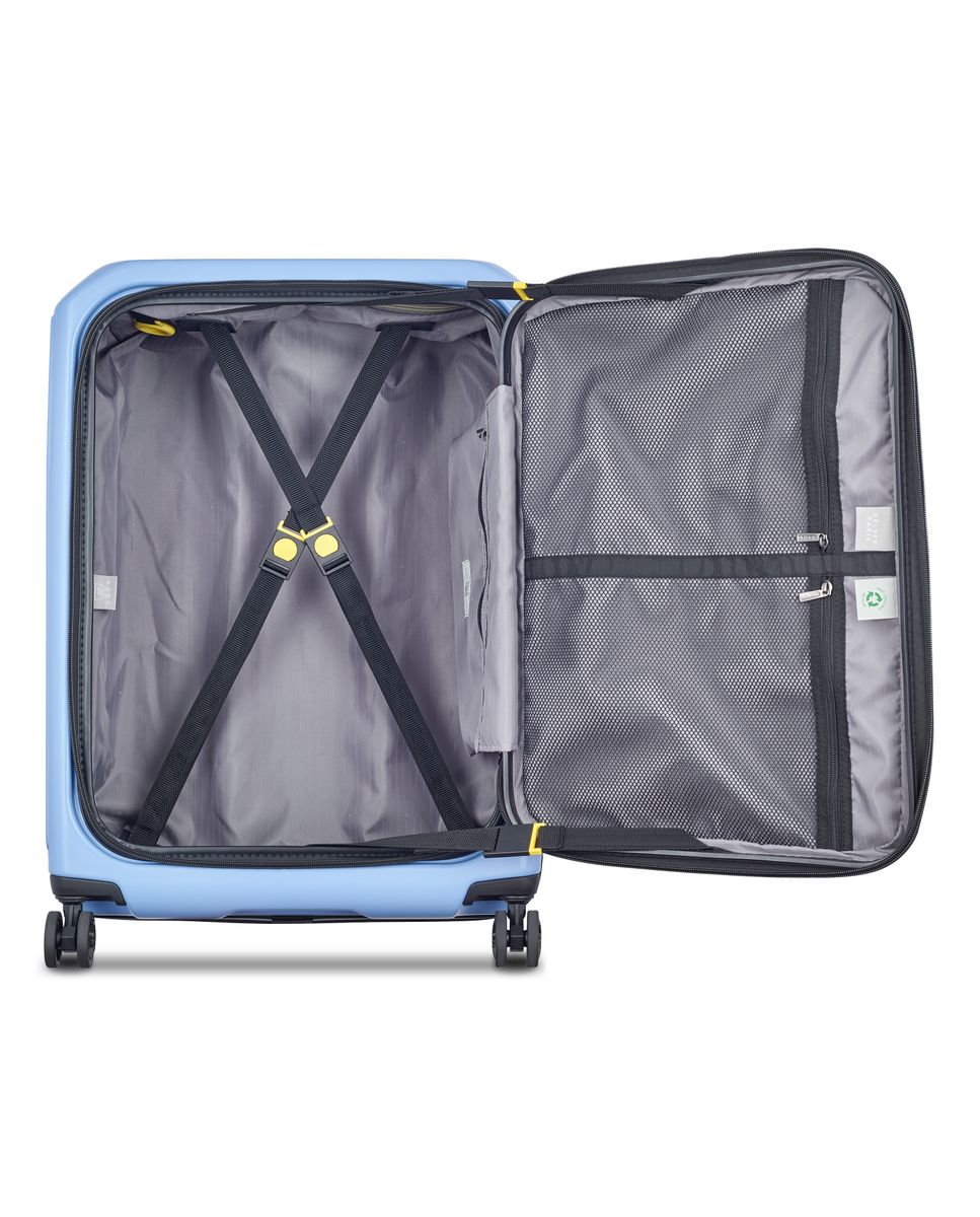 Maleta mediana expandible securitime zip rígida con capacidad de 73 l - Delsey Paris - Azul claro Azul claro-4