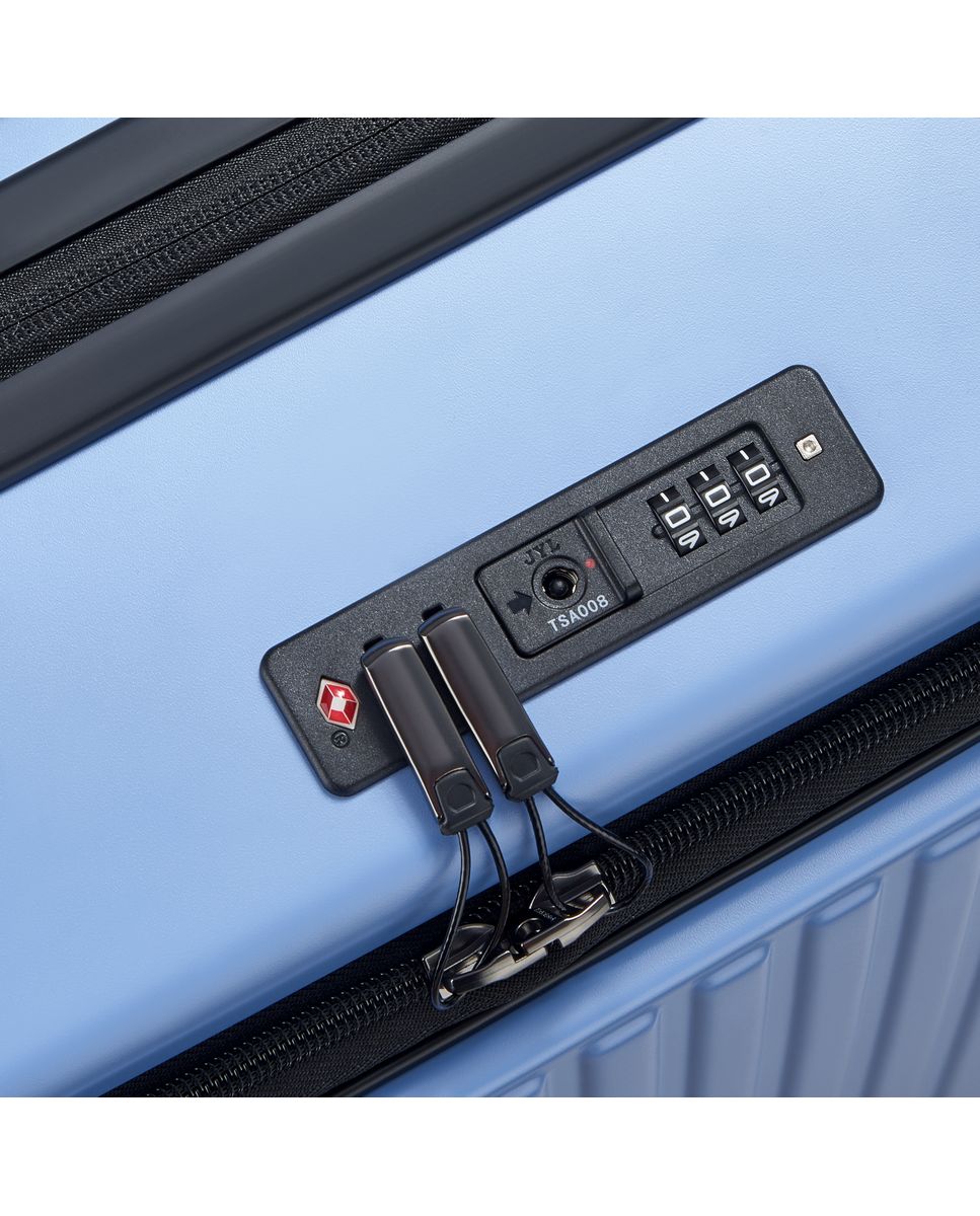 Maleta mediana expandible securitime zip rígida con capacidad de 73 l - Delsey Paris - Azul claro Azul claro-6