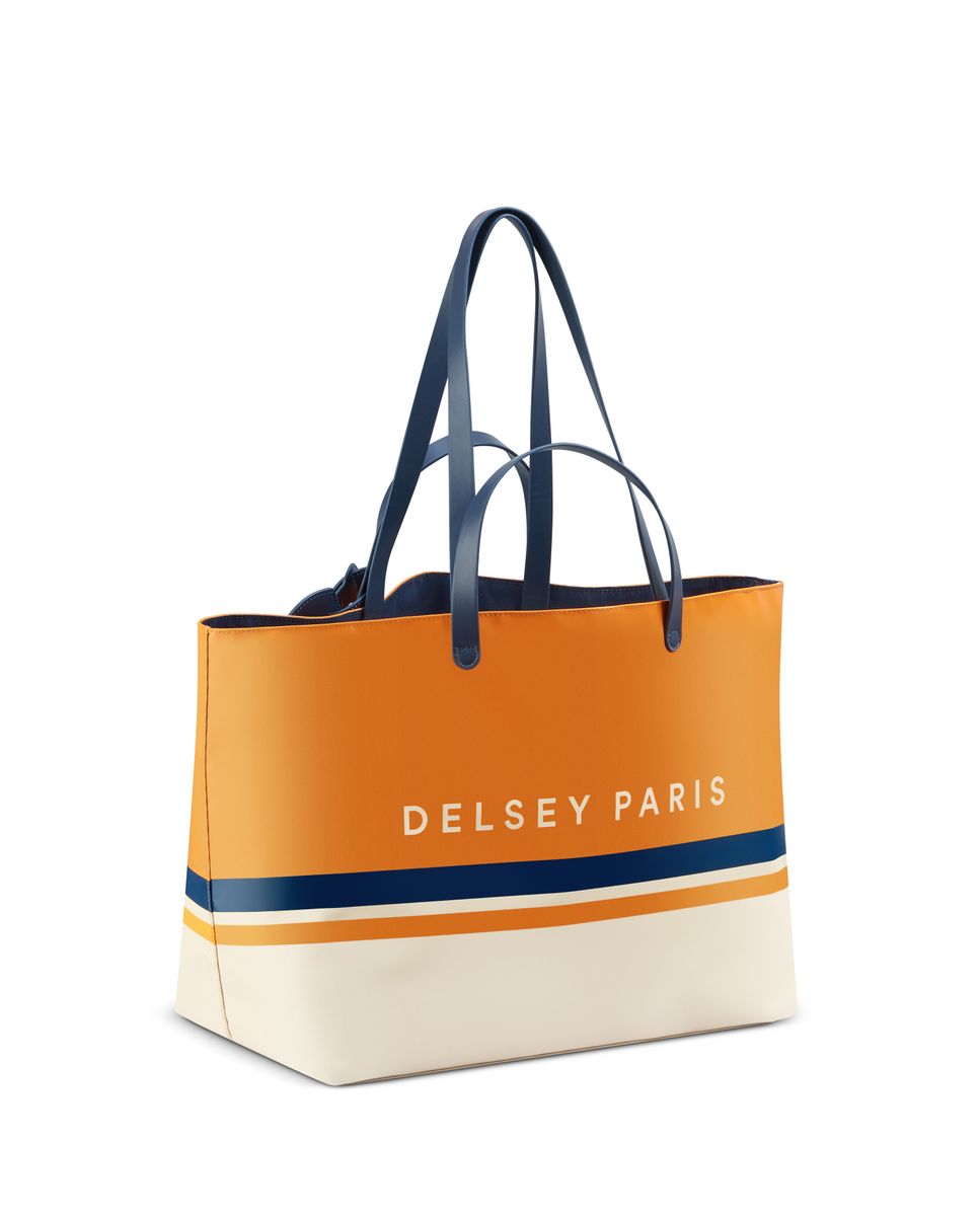 Bolsa de viaje Croisiere de textil edición limitada Roland Garros con capacidad de 40,17 L - Delsey Paris - Azul marino / Naranja Azul marino / Naranja-3