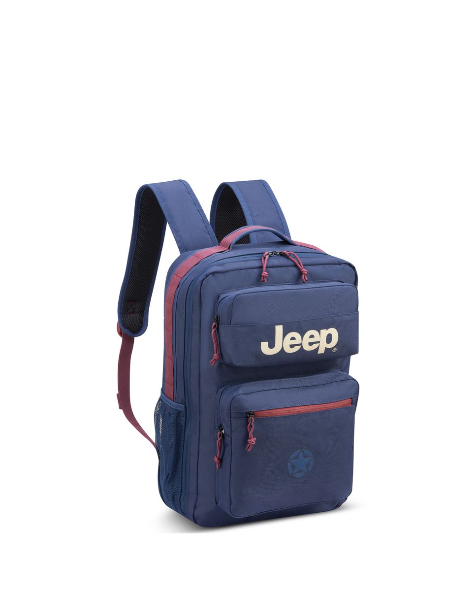 Mochila jeep x delsey paris js015b de poliéster - Azul Azul-2