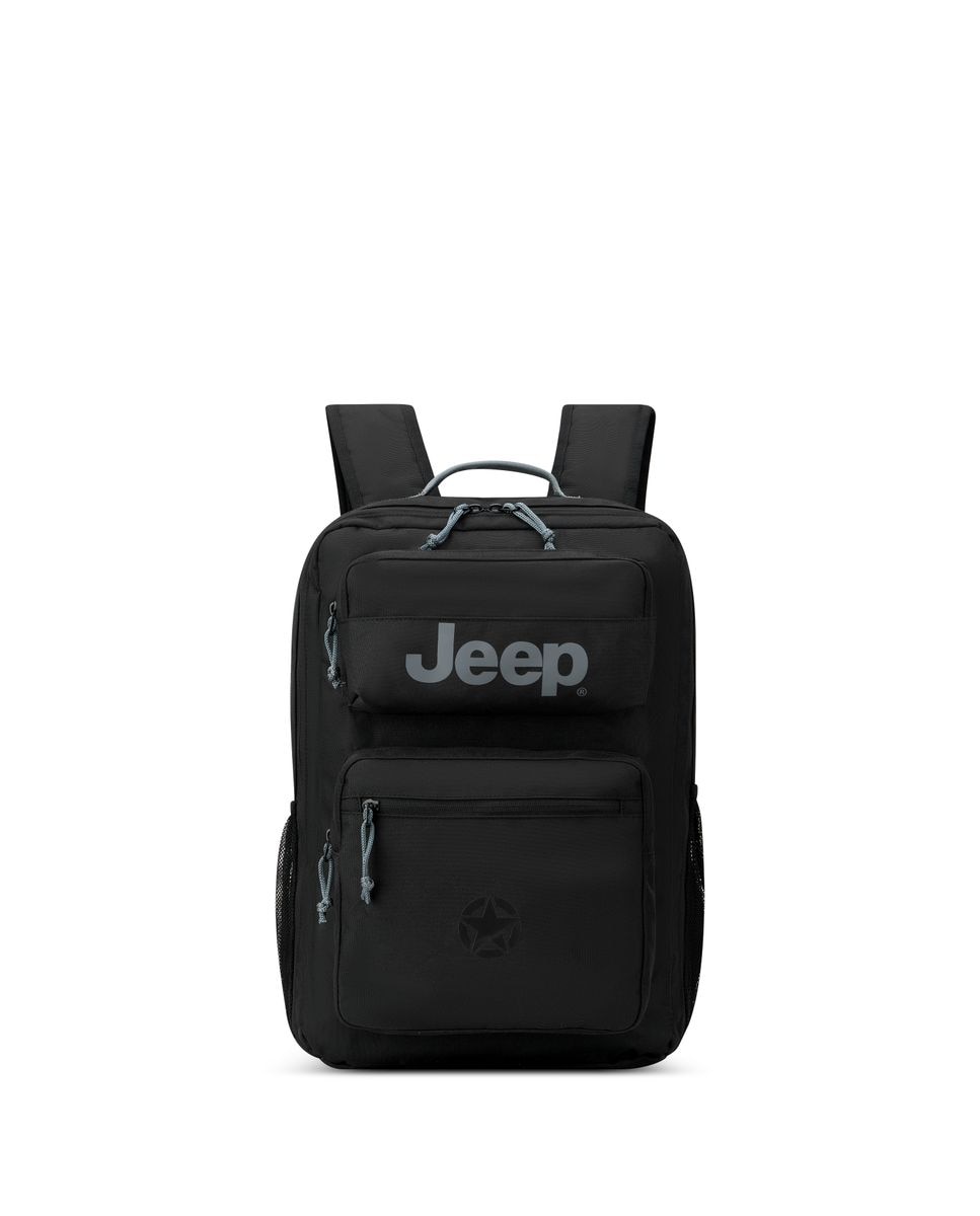 Mochila jeep x delsey paris js015b de poliéster - Negro Negro-1