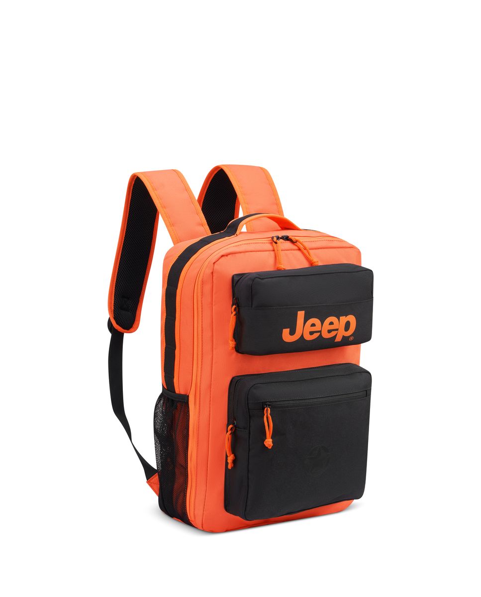 Mochila jeep x delsey paris js015b de poliéster - Naranja / Negro Naranja / Negro-2