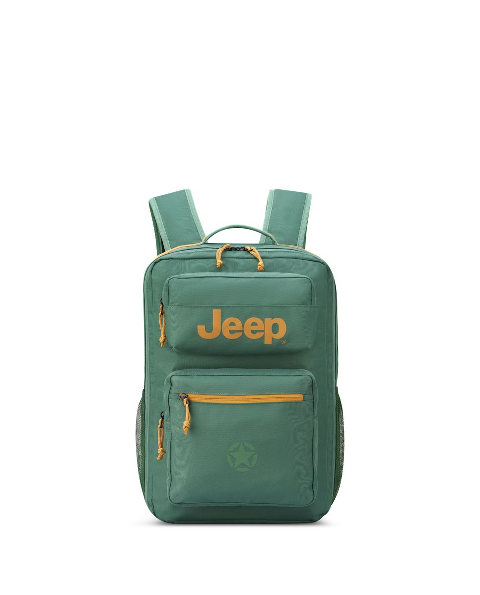 Mochila jeep x delsey paris js015b de poliéster - Verde militar Verde militar-1