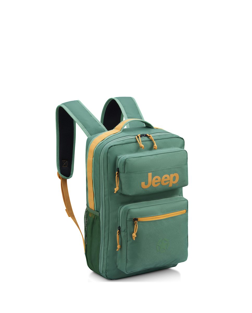 Mochila jeep x delsey paris js015b de poliéster - Verde militar Verde militar-2