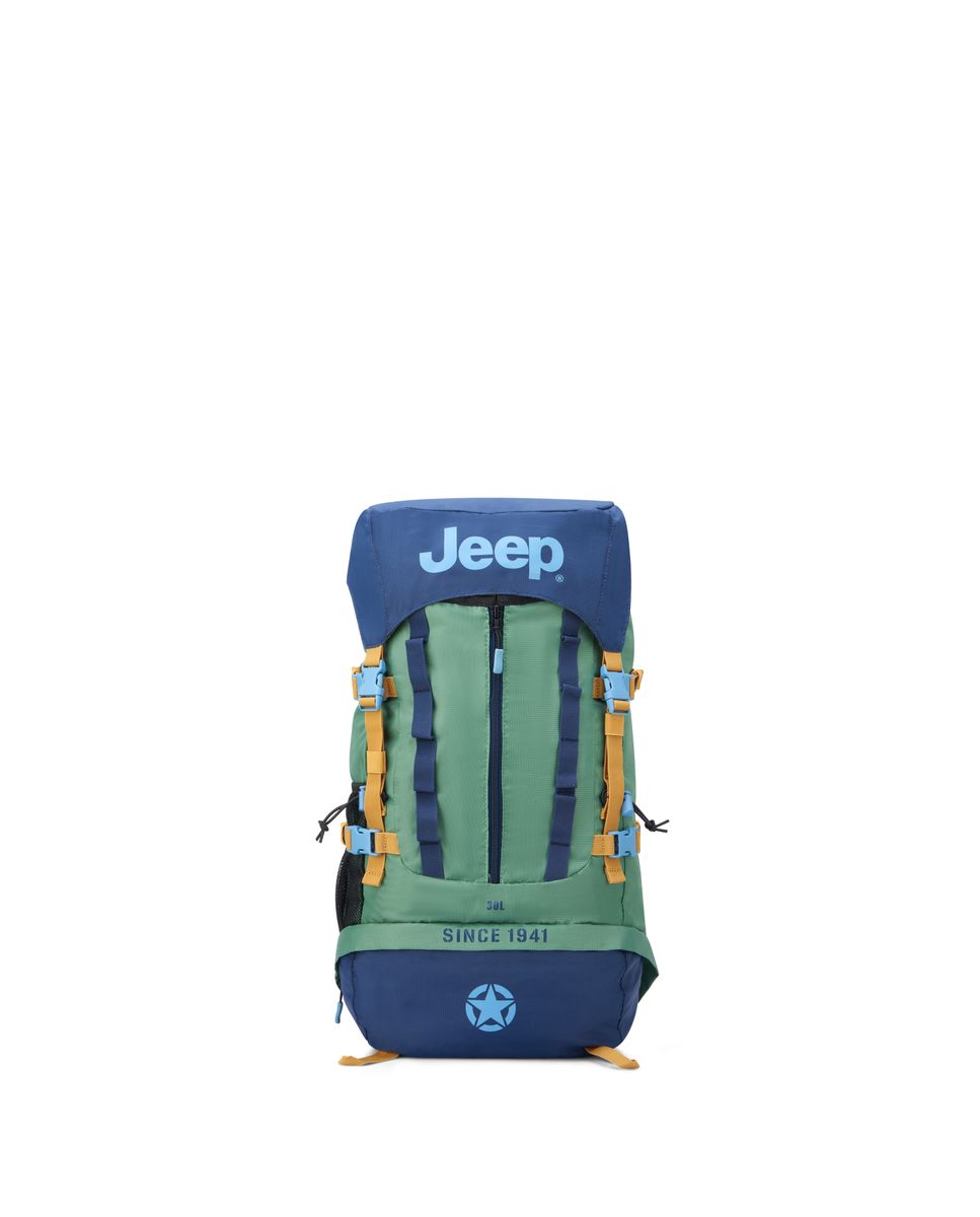 Imagen 0 de Mochila jeep x delsey paris js017a con respaldo reforzado Verde / Azul marino