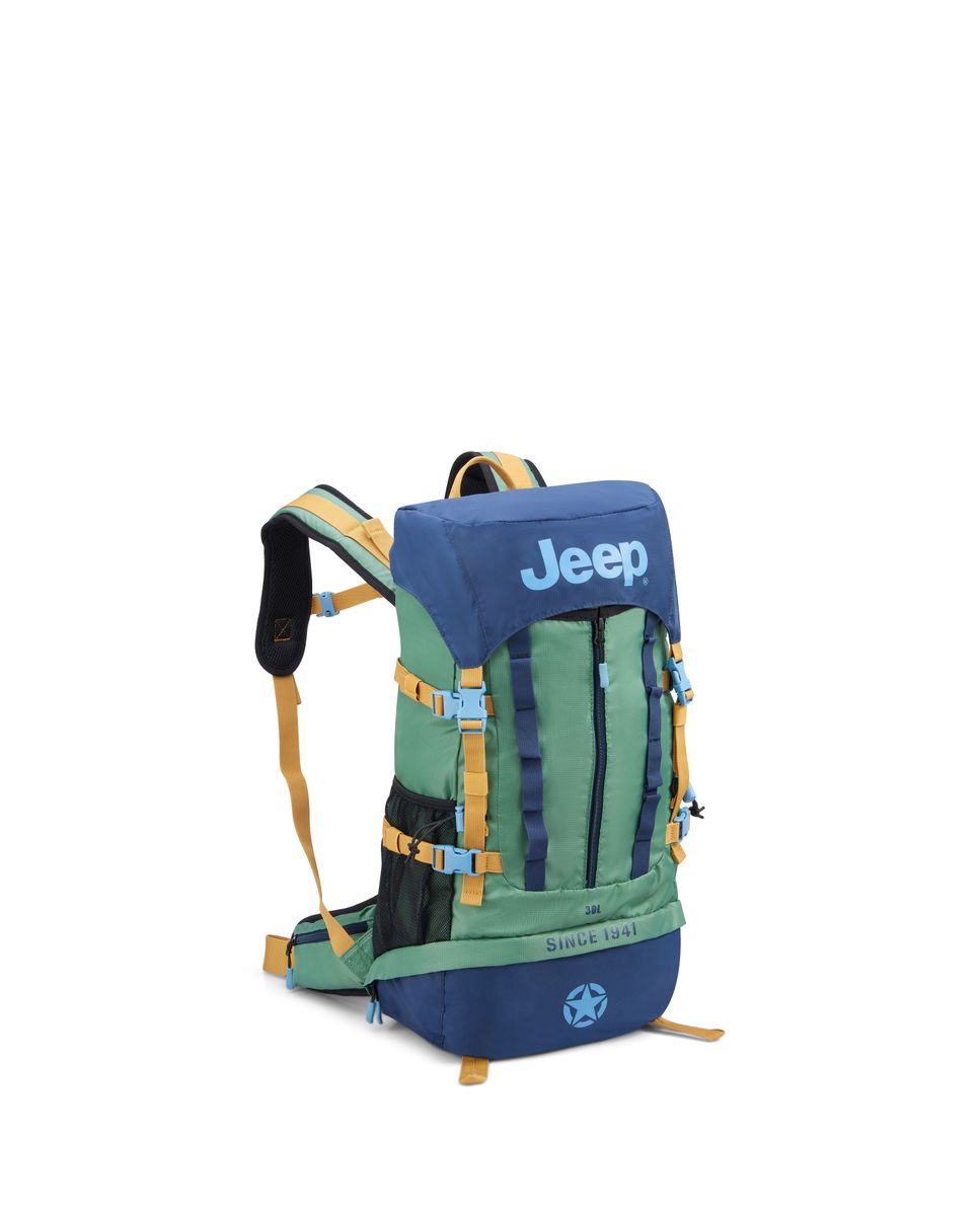 Mochila jeep x delsey paris js017a con respaldo reforzado - Verde / Azul marino Verde / Azul marino-2