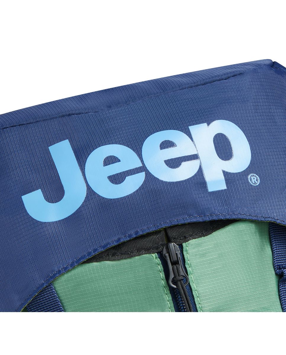 Mochila jeep x delsey paris js017a con respaldo reforzado - Verde / Azul marino Verde / Azul marino-4