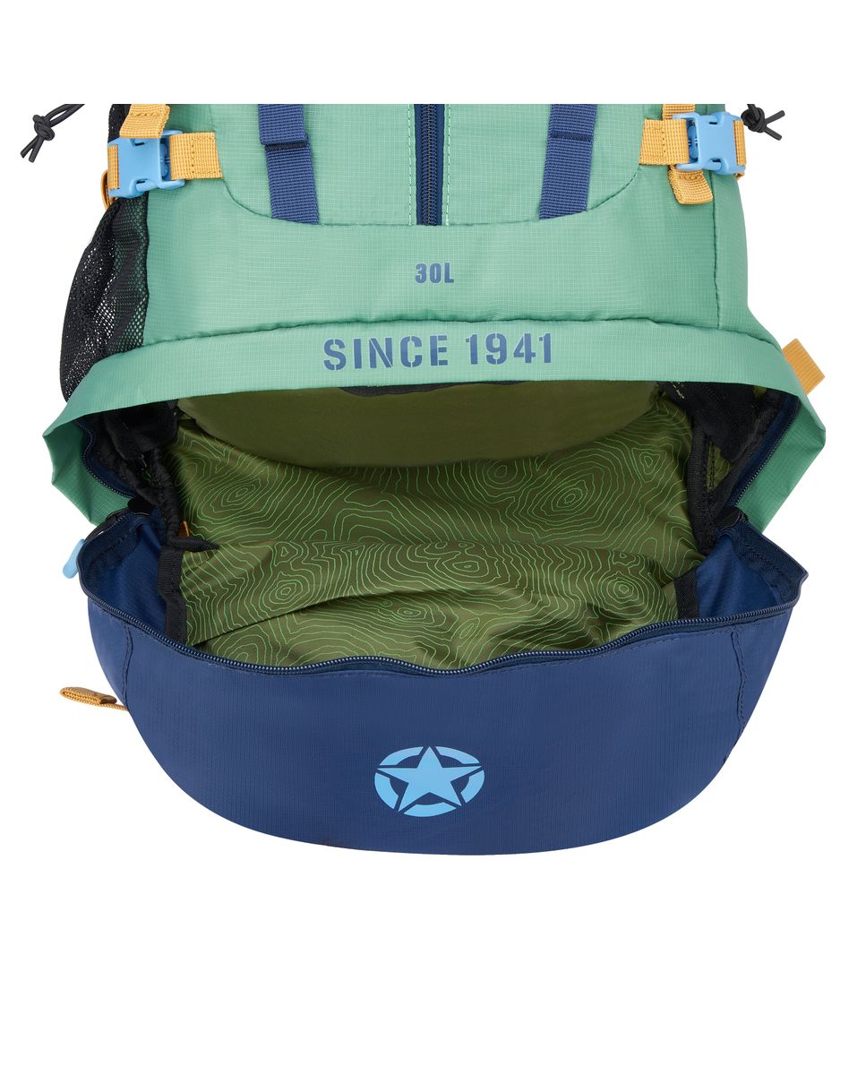 Mochila jeep x delsey paris js017a con respaldo reforzado - Verde / Azul marino Verde / Azul marino-7