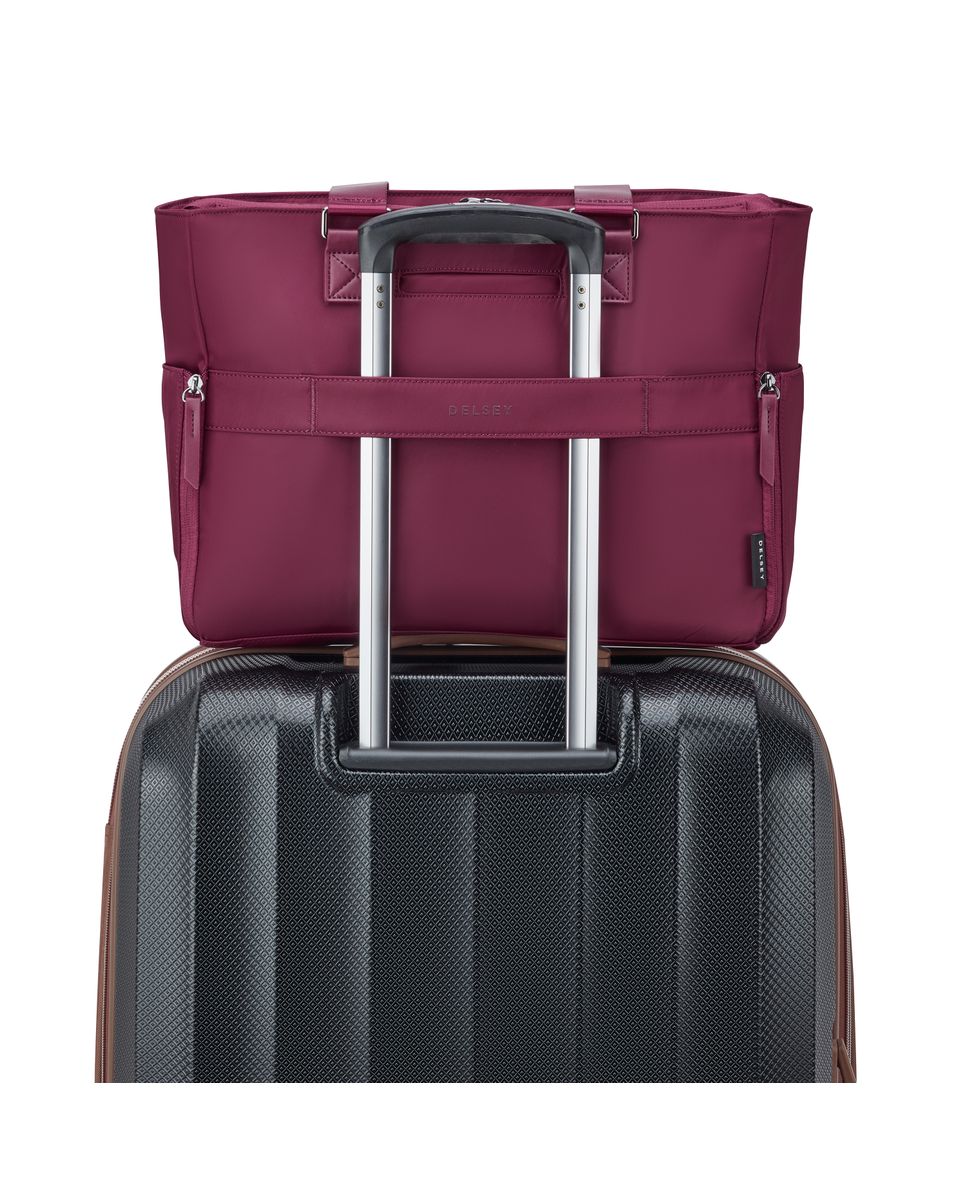 Imagen 6 de Bolsa de viaje victoire de poliéster reciclado compatible con sistema trolley - Delsey Paris - Burdeos Burdeos