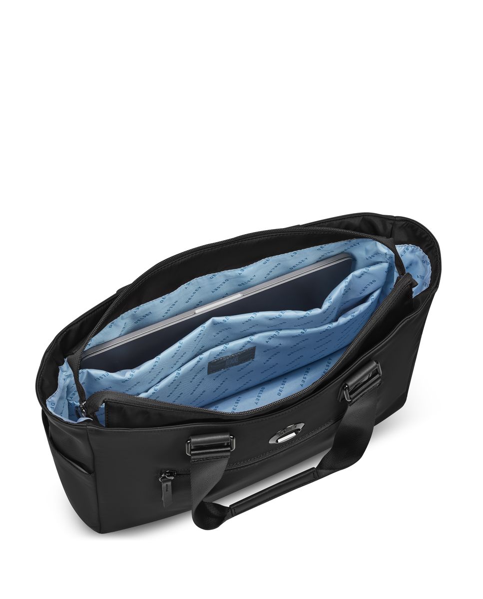 Imagen 4 de Bolsa de viaje victoire de poliéster reciclado compatible con sistema trolley - Delsey Paris - Negro Negro