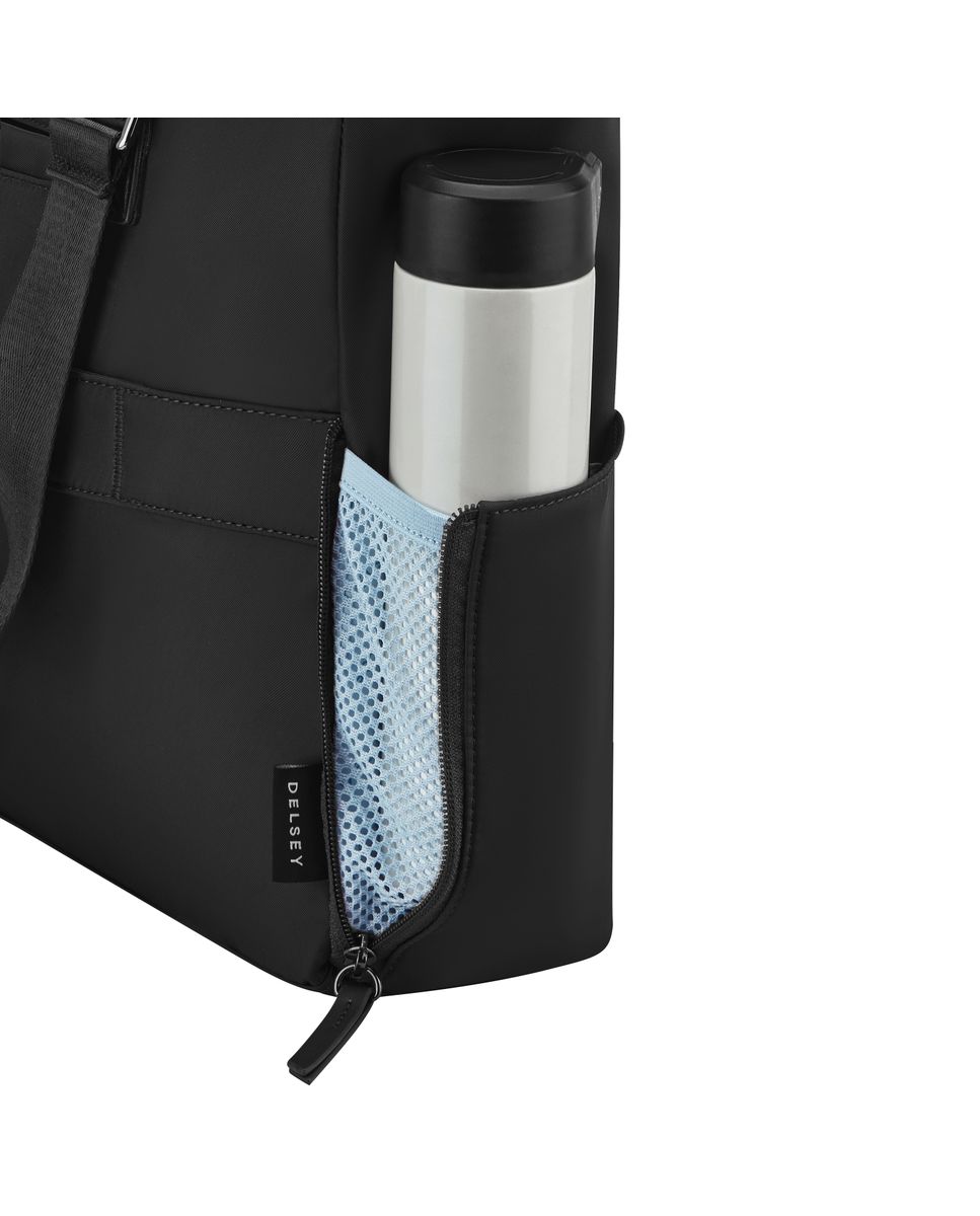 Imagen 8 de Bolsa de viaje victoire de poliéster reciclado compatible con sistema trolley - Delsey Paris - Negro Negro