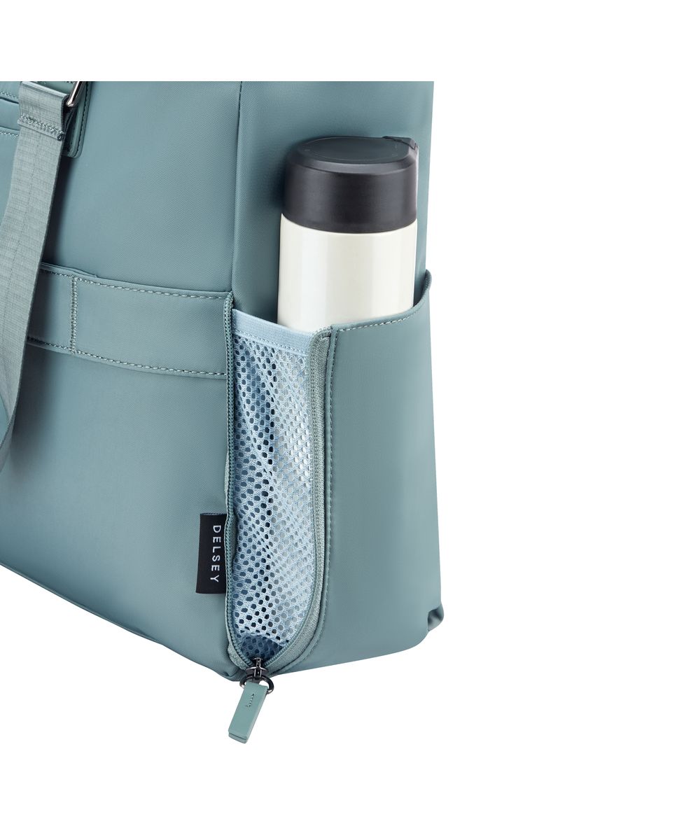 Imagen 8 de Bolsa de viaje victoire de poliéster reciclado compatible con sistema trolley - Delsey Paris - Verde grisáceo Verde grisáceo