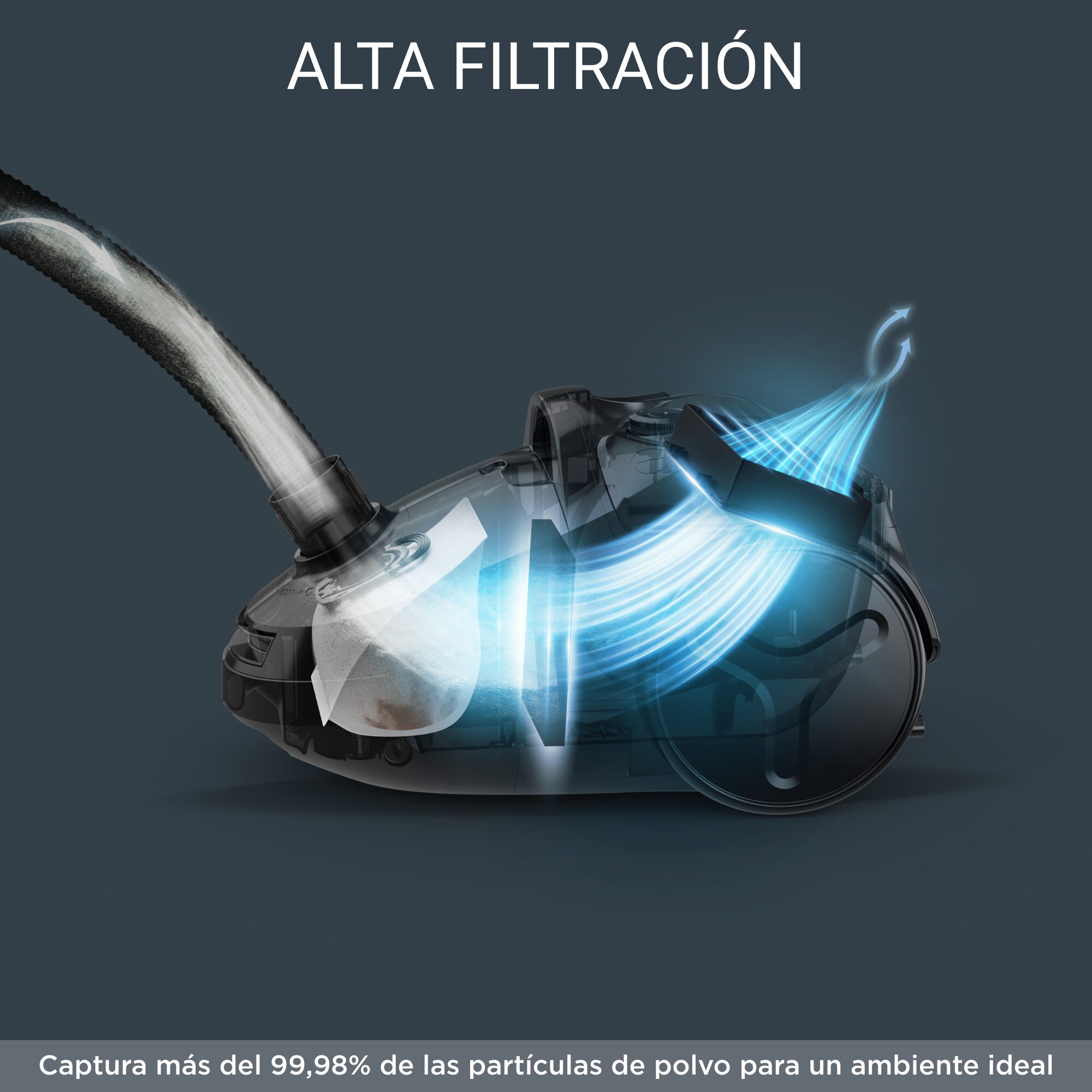 Aspirador con bolsa Rowenta RO395 Compact Power Motor - Azul / Negro Azul / Negro-5