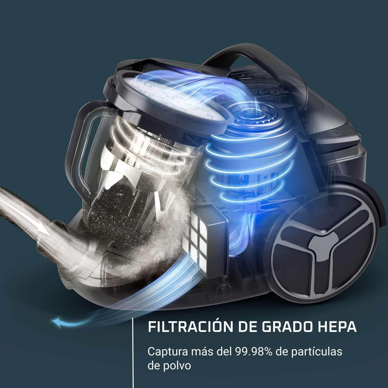 Aspirador Rowenta Silence Force Cyclonic Effitech RO7936 silenciosa - Negro Negro-4