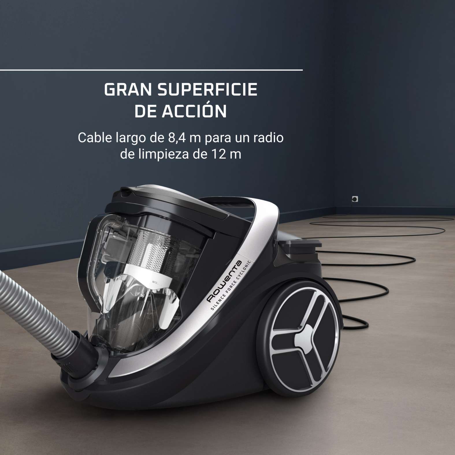 Aspirador Rowenta Silence Force Cyclonic Effitech RO7936 silenciosa - Negro Negro-5