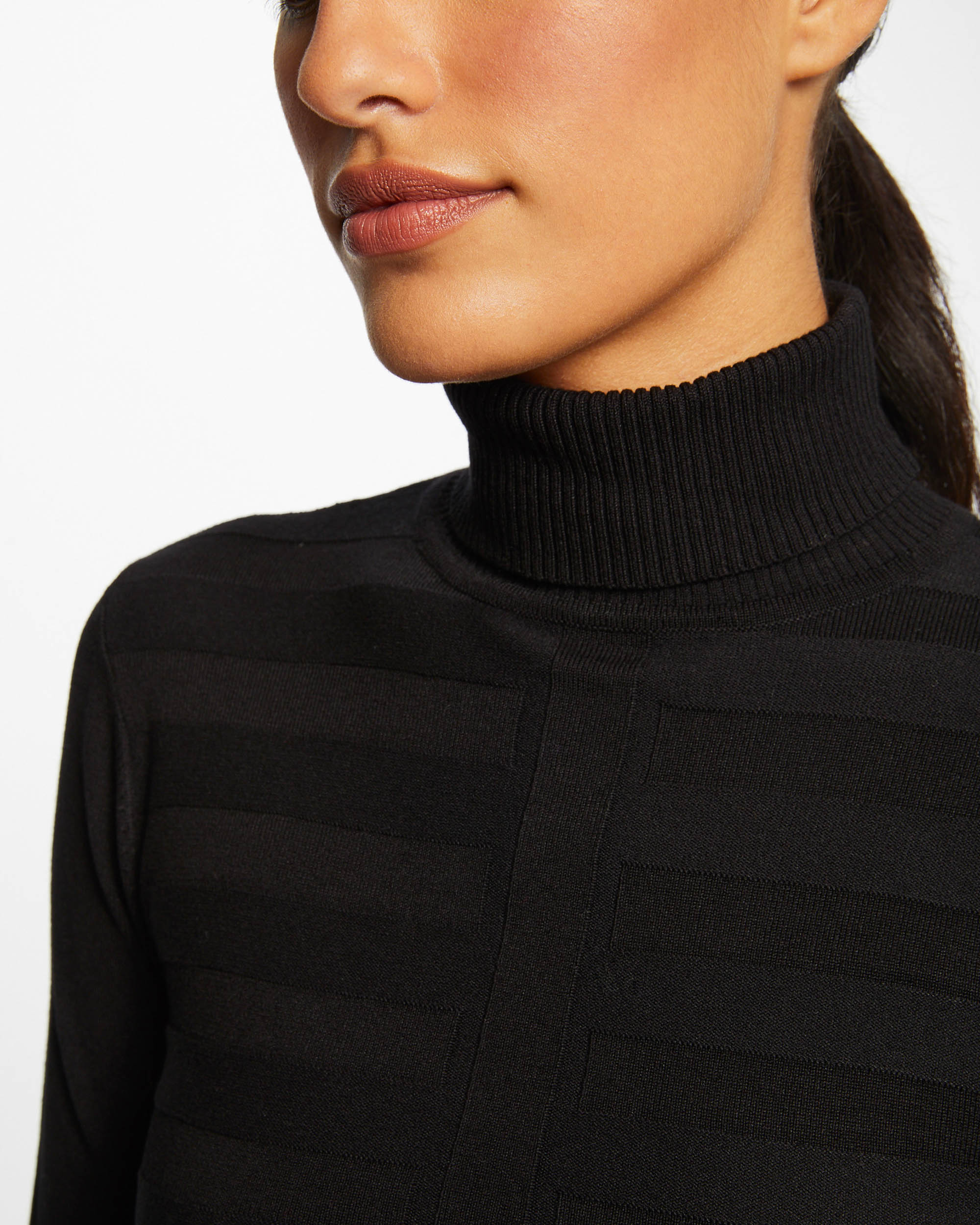 Jersey de mujer con cuello alto - Morgan - Negro Negro-4