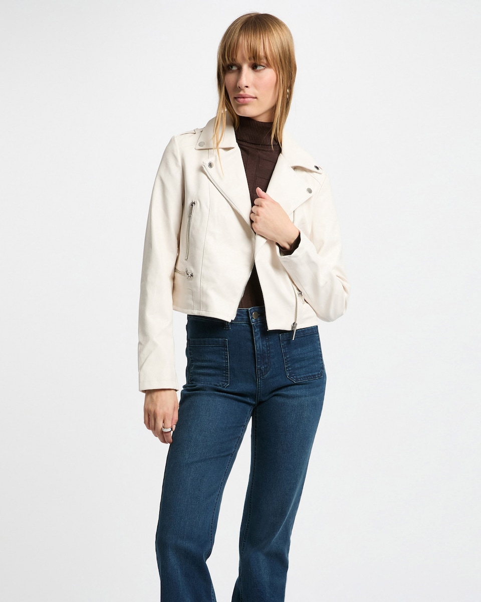 Chaqueta de mujer recta con cuello con muescas · Morgan · El Corte