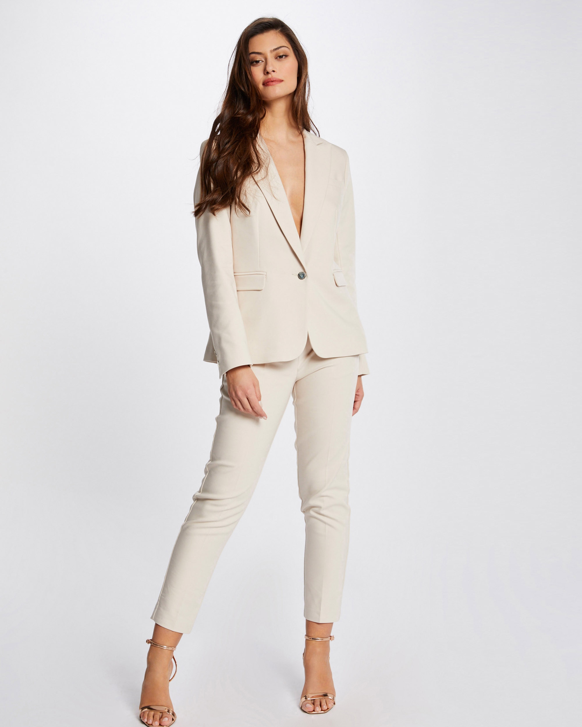 Morgan - Pantalón de mujer cigarette estilo corto.