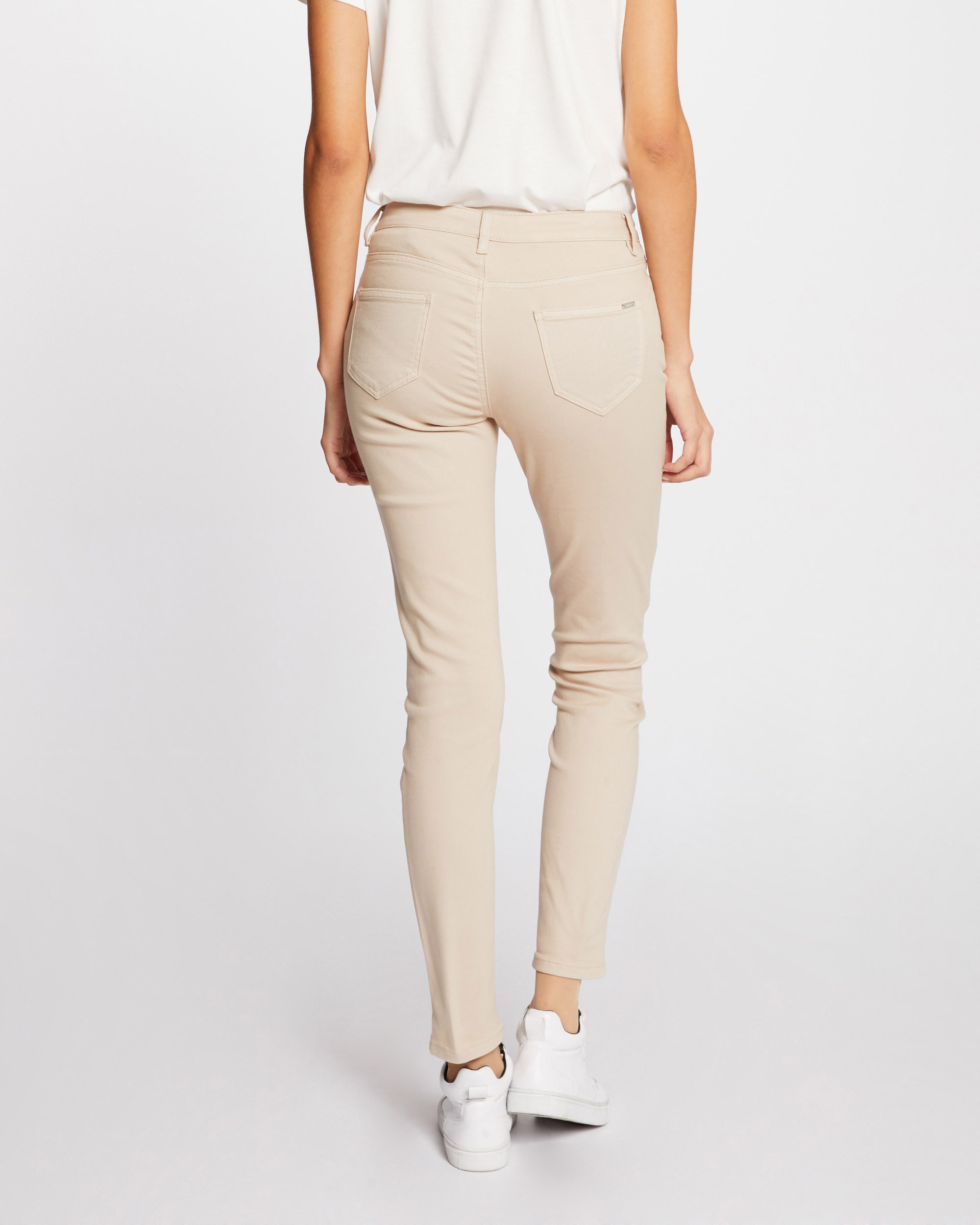 Vaquero pitillo de mujer skinny de talle bajo - Morgan - Beige Beige-3