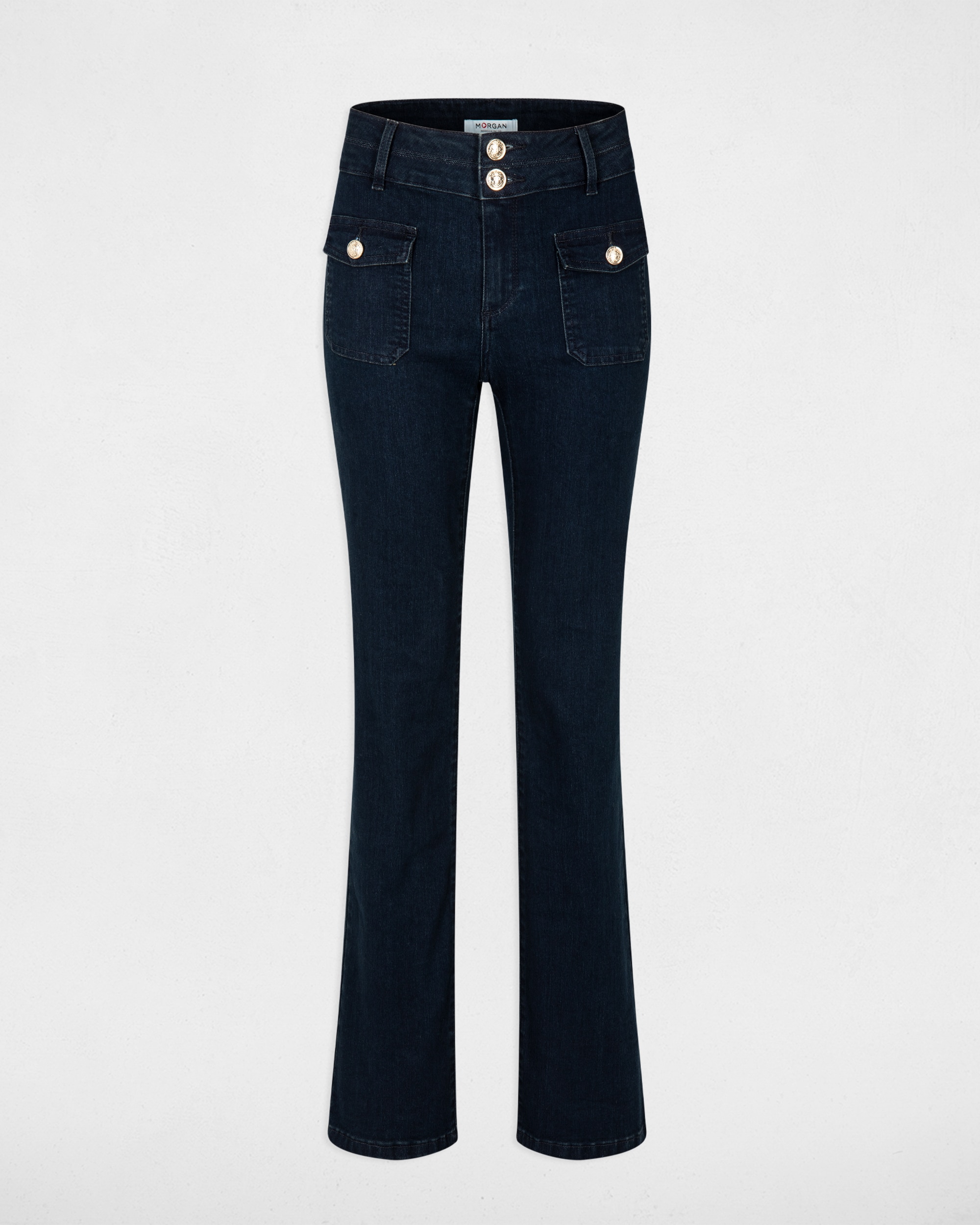 Vaquero de mujer boot- cut talle alto - Azul oscuro Azul oscuro-4