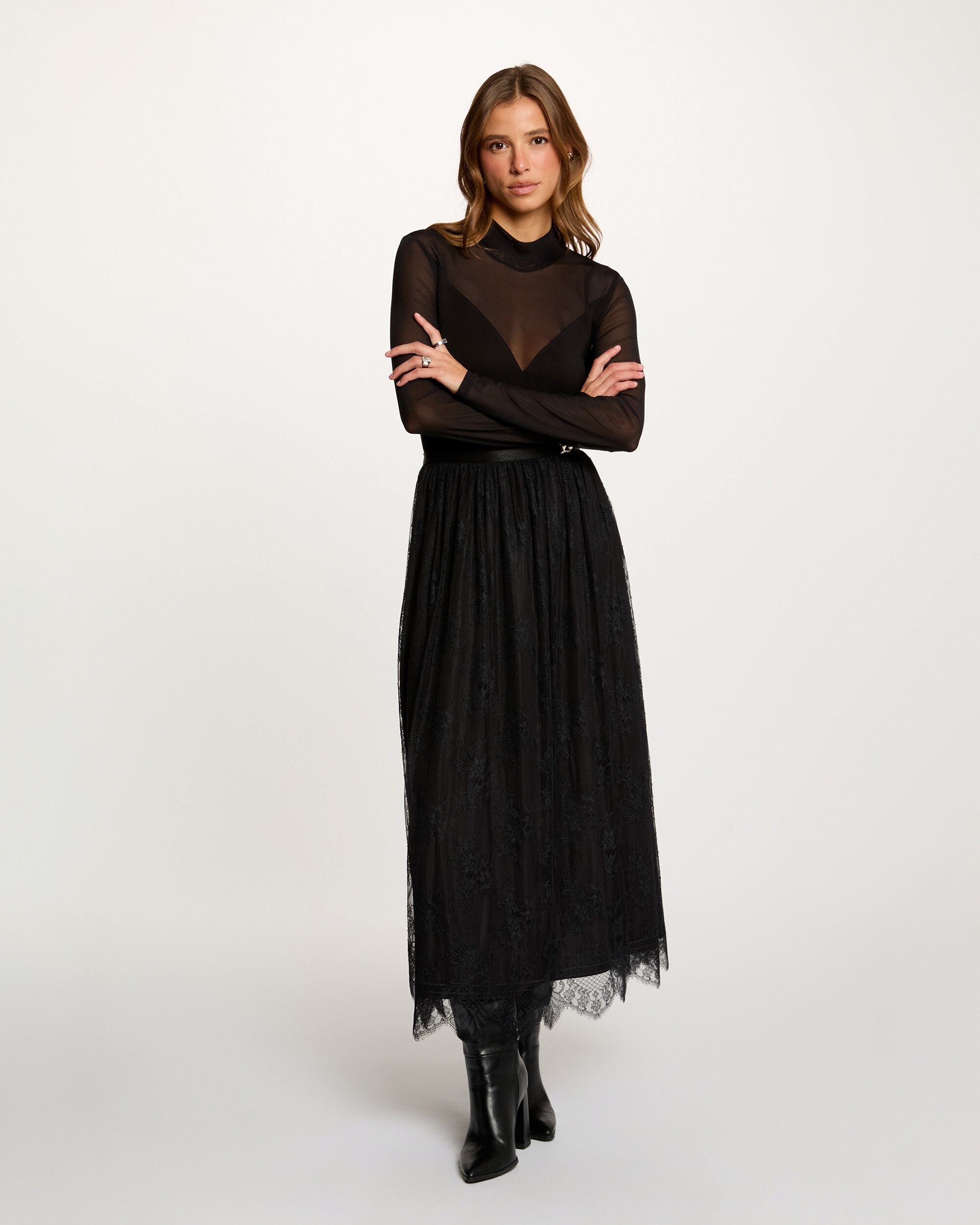 Blusa de mujer manga larga - Morgan - Negro Negro-3