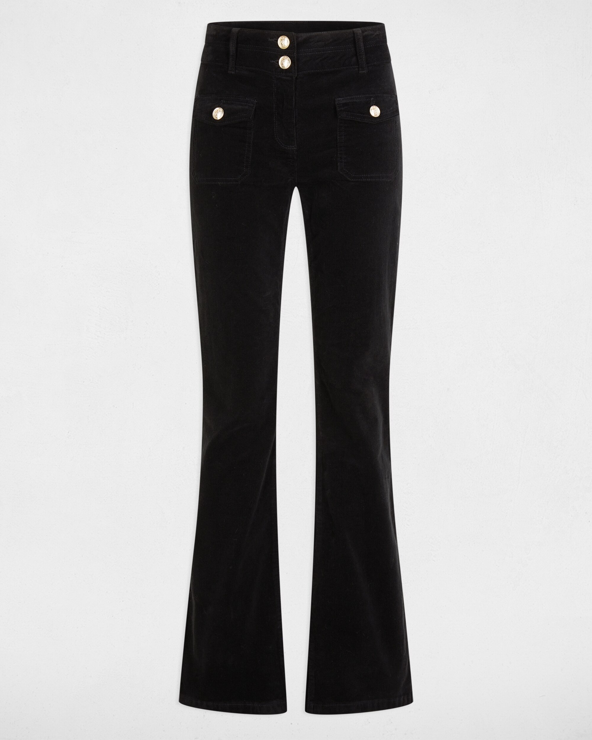 Pantalones rectos de mujer con bolsillos - Morgan - Negro Negro-5