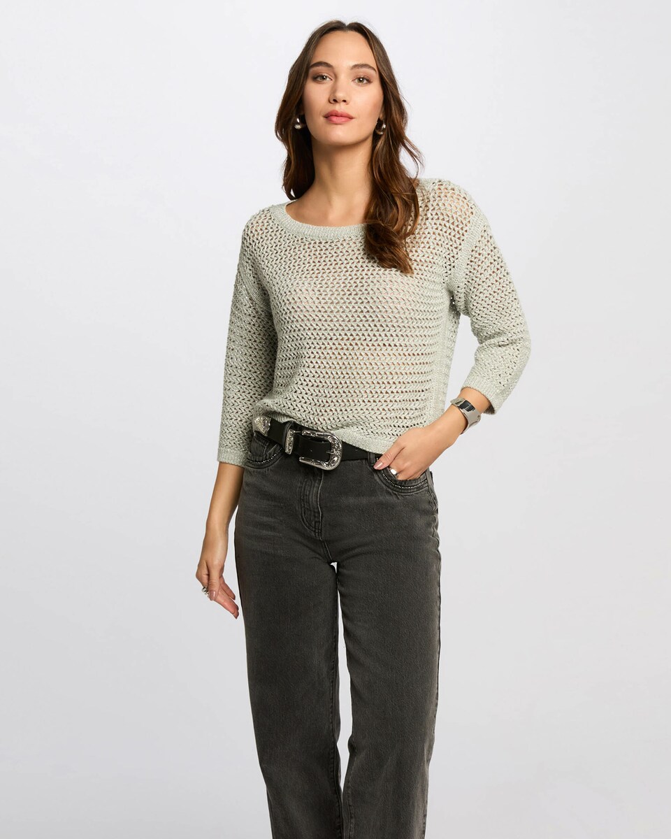 Jersey de mujer calado con manga 3/4 · Morgan · El Corte Inglés