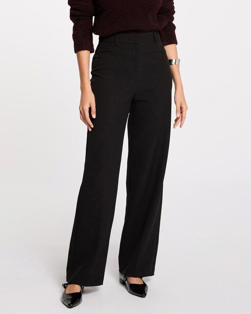 Imagen 0 de Pantalón recto de mujer de tiro alto con pinzas