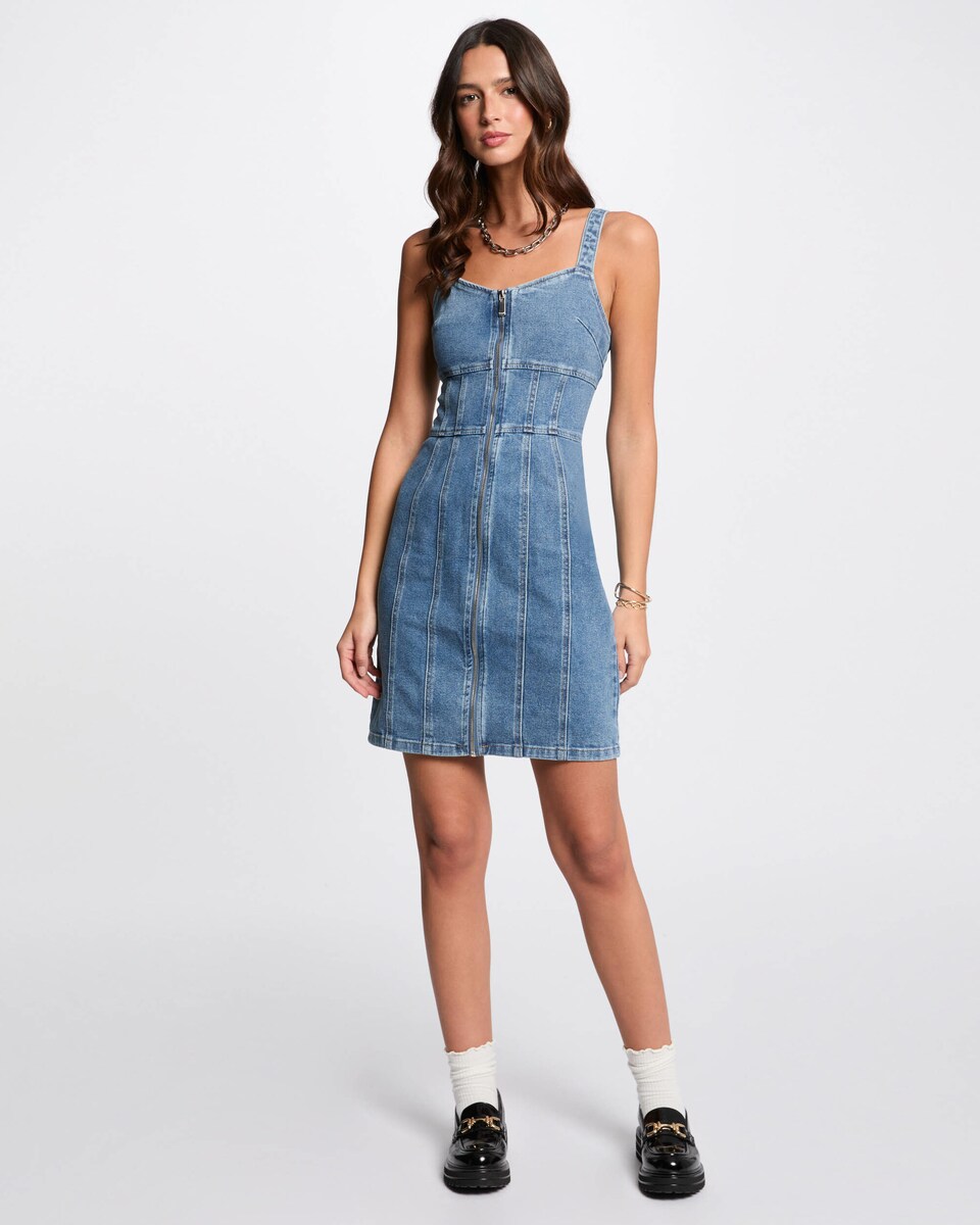 Vestido Vaquero Mujer Morgan RIXES Vestido Vaquero Blue Denim