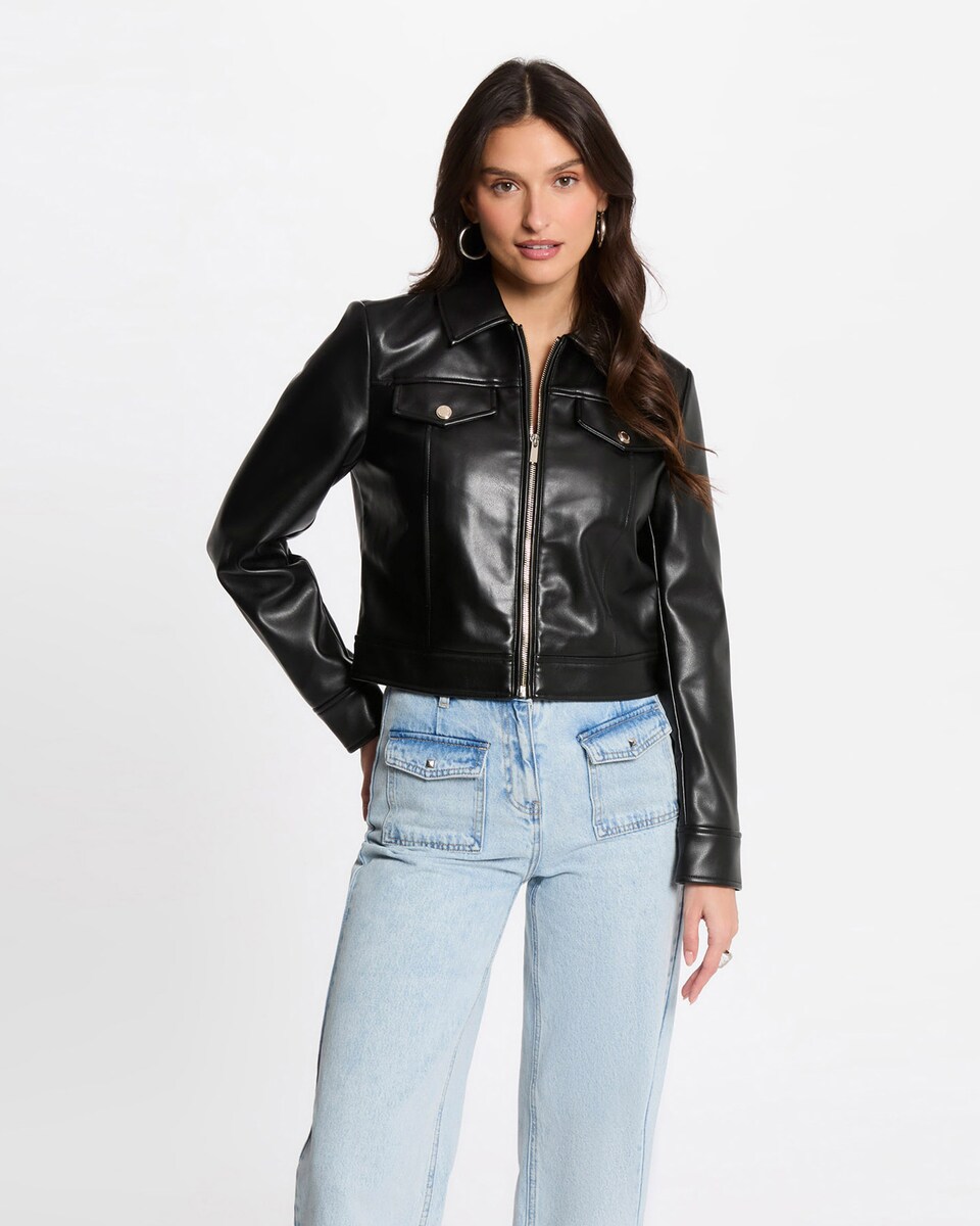 Corte Inglés Chaqueta Piel Morgan Cazadora De Mujer Corta Cuero