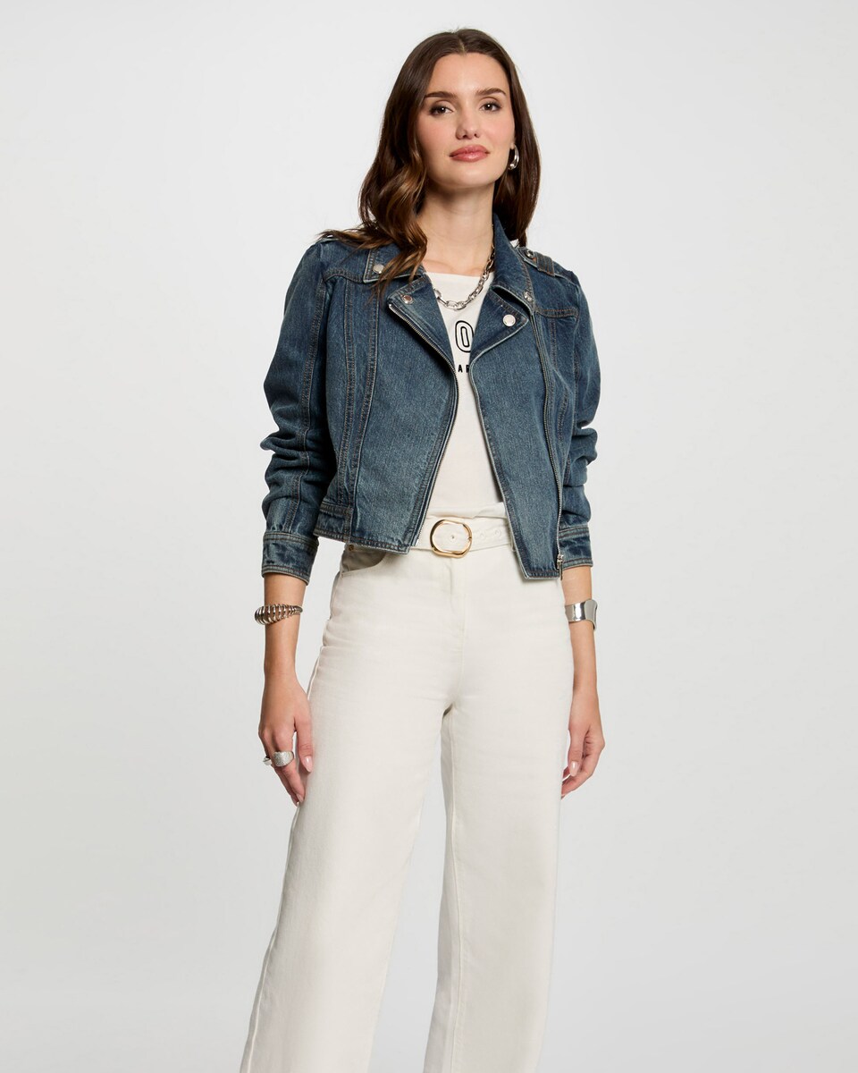 Chaqueta de mujer vaquero corta 36 Azul