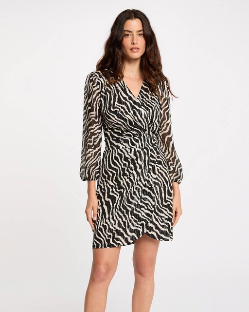 Imagen 0 de Vestido cruzado estampado