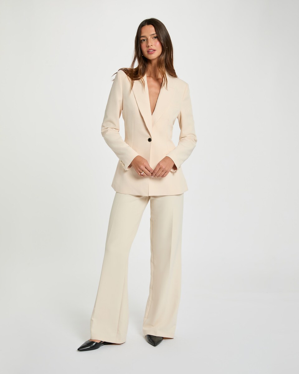 Chaqueta de mujer de manga larga 40 Crema