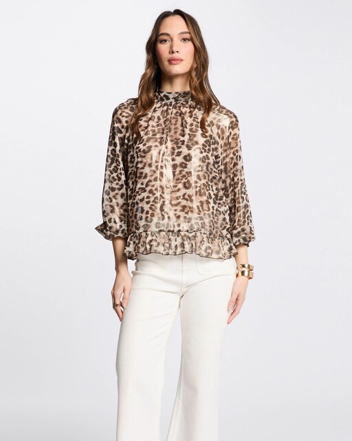 Imagen 0 de Blusa de mujer manga 3/4 estampada