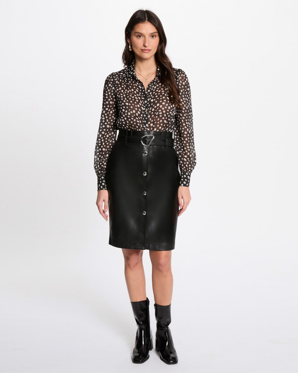 Falda de tubo efecto cuero · Morgan · El Corte Inglés