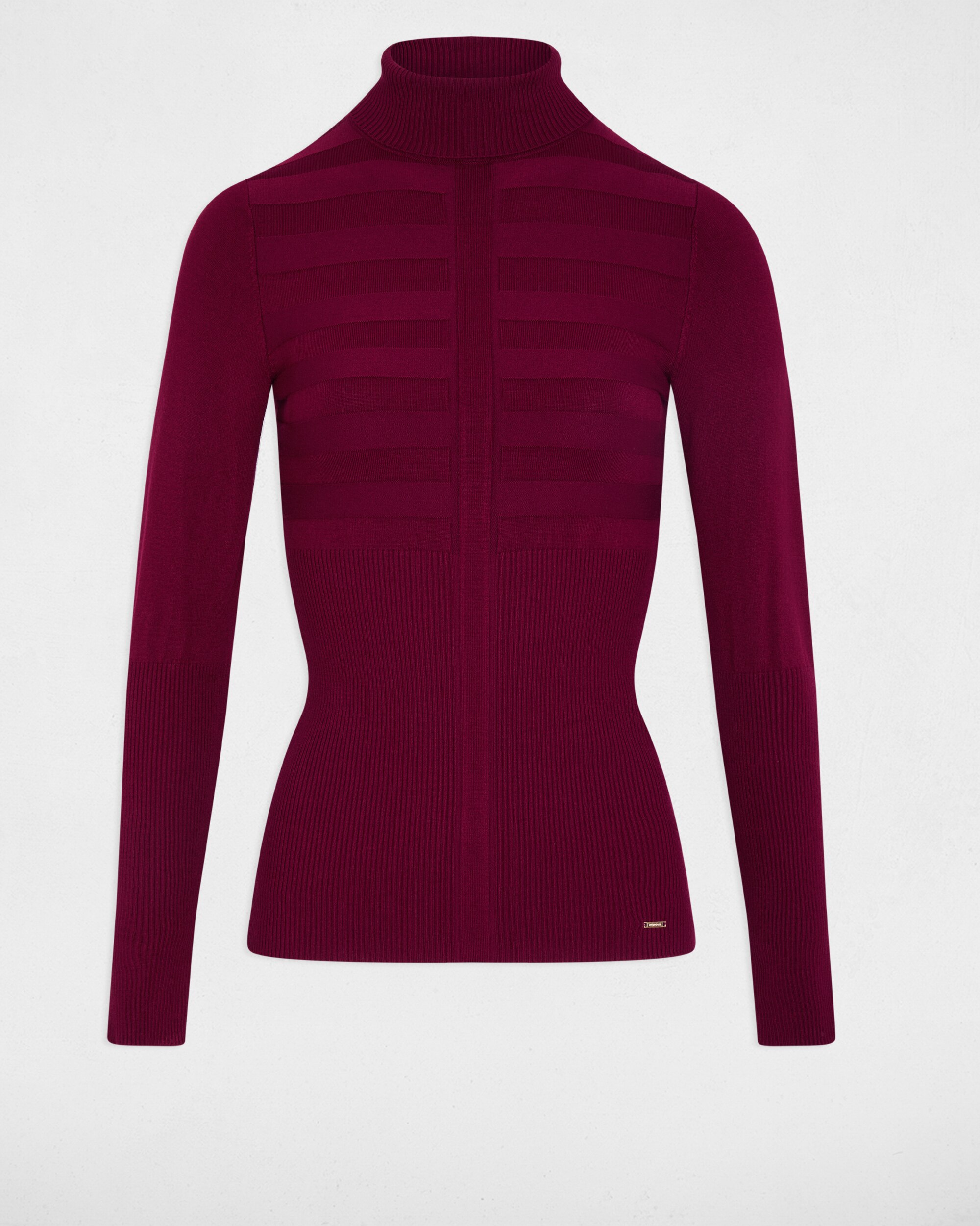 Jersey de mujer con cuello alto - Morgan - Ciruela Ciruela-5