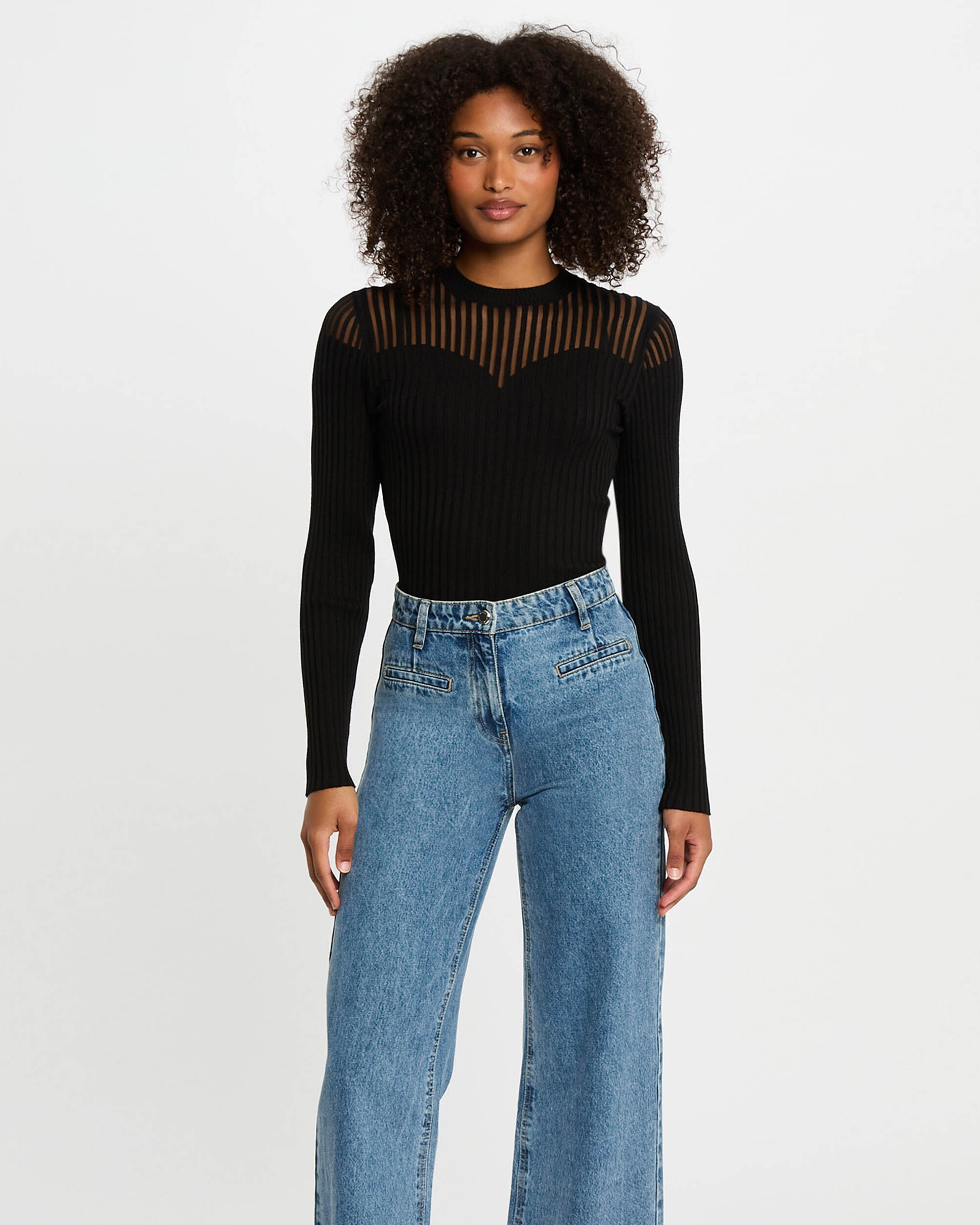 Jersey de mujer manga larga - Morgan - Negro Negro-1