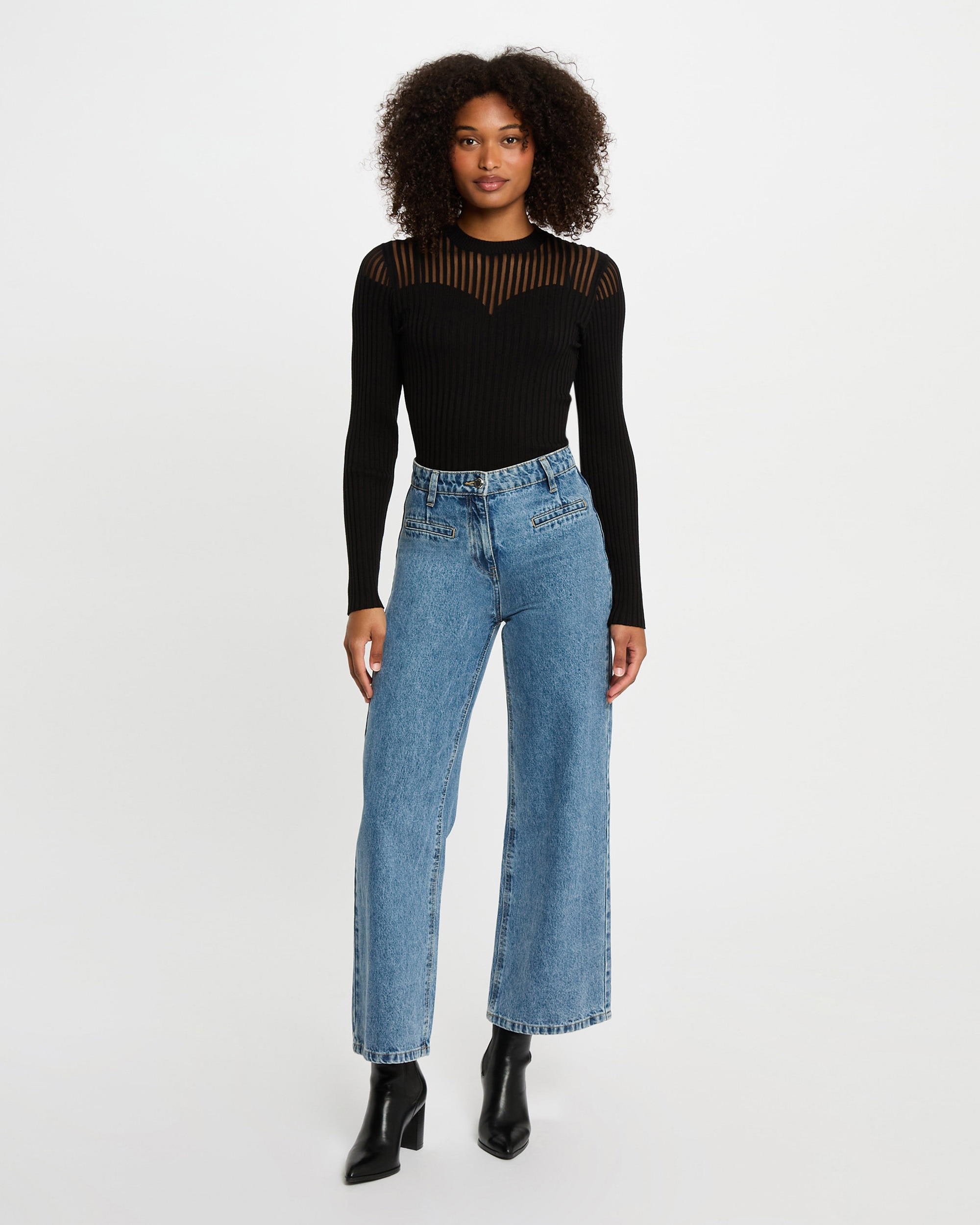 Jersey de mujer manga larga - Morgan - Negro Negro-3