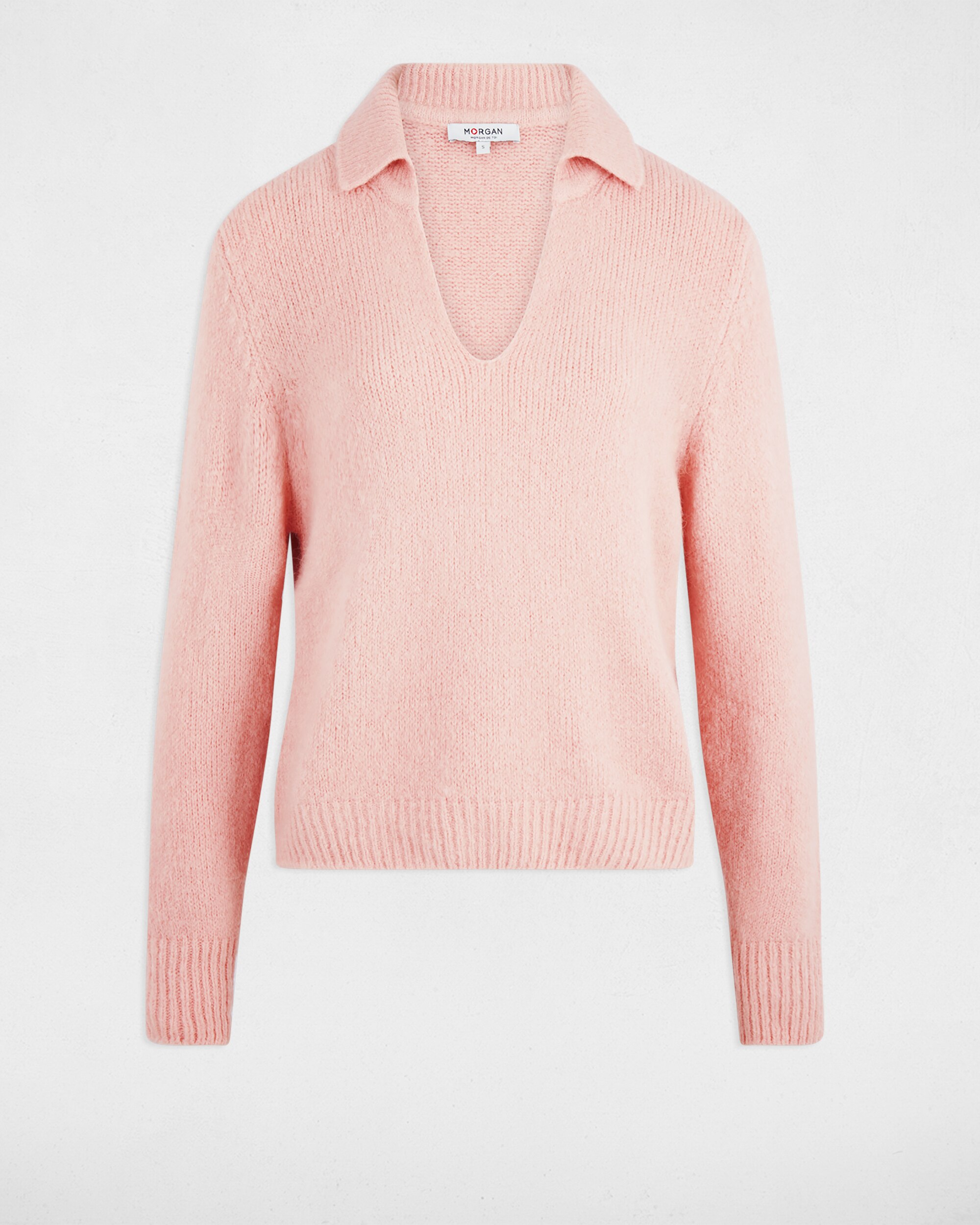 Jersey de mujer con cuello polo - Morgan - Rosa Rosa-2
