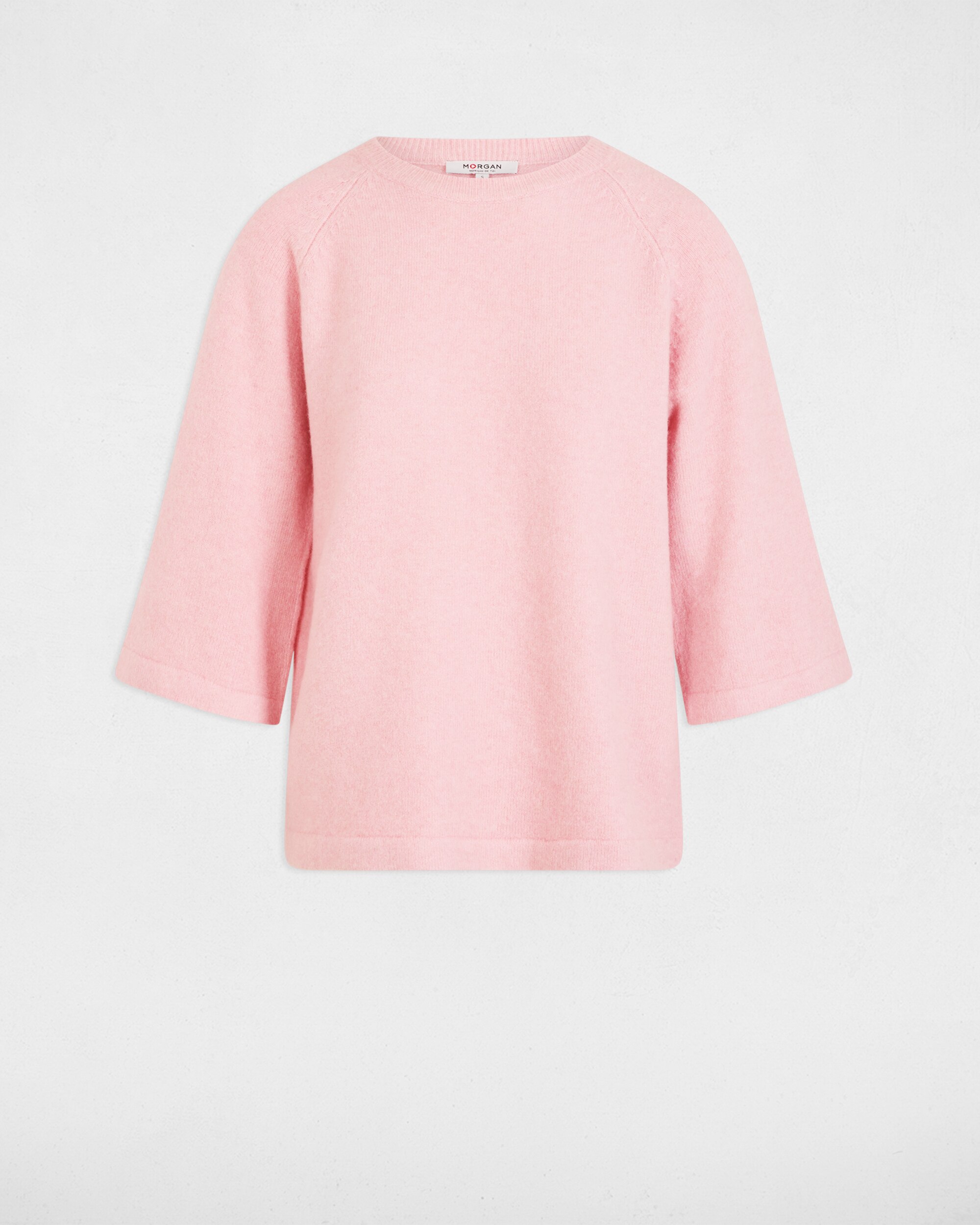 Jersey de mujer extragrande manga 3/4 - Morgan - Rosa claro Rosa claro-5