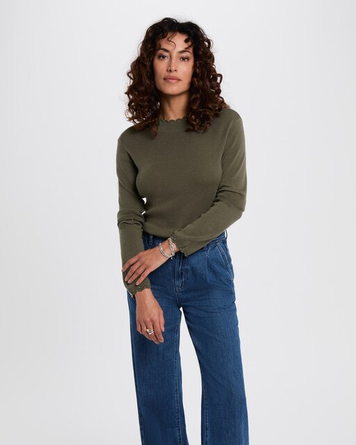 Imagen 0 de Jersey de mujer entallado cuello redondo